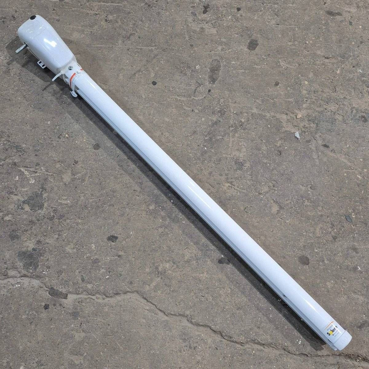 Used Lippert Awning Arm, Drive (Front), White, 59 1/2" - Solera Regal , 672049 (Drive Head) , 688366 (Arm Assembly)