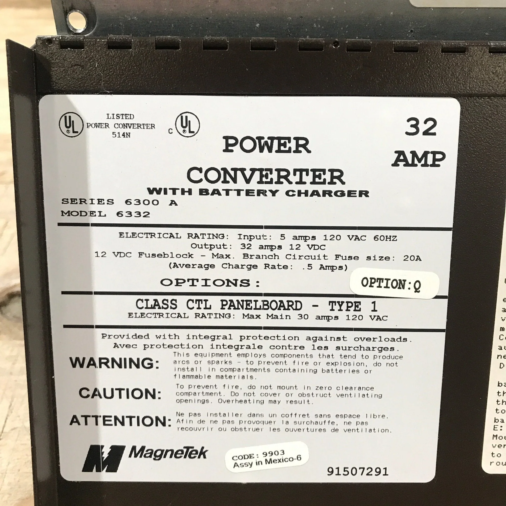 Used Magnetek 32 AMP Converter - Series 6300 A , Model 6332 - Image 4