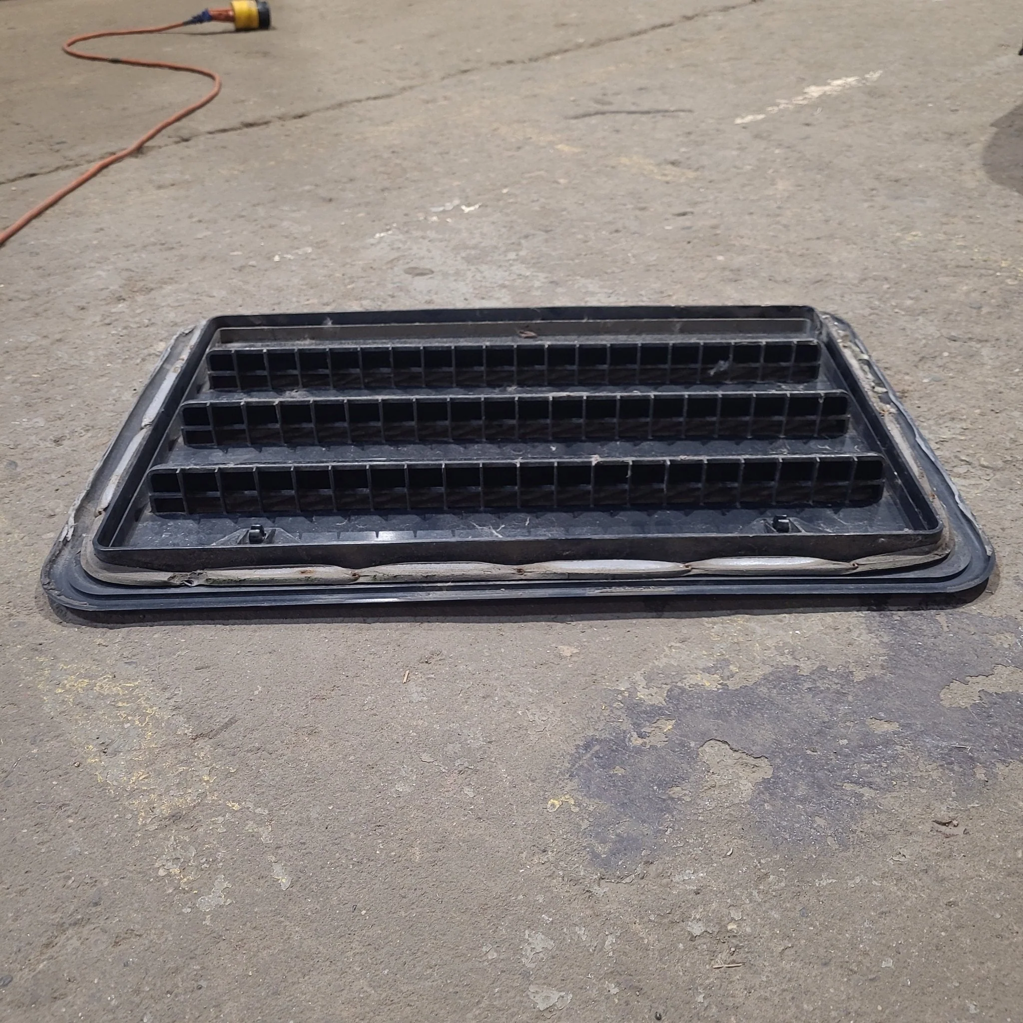 Used Norcold 621156 - Black Air Intake Side Refrigerator Vent- HAS FRAME - Image 5
