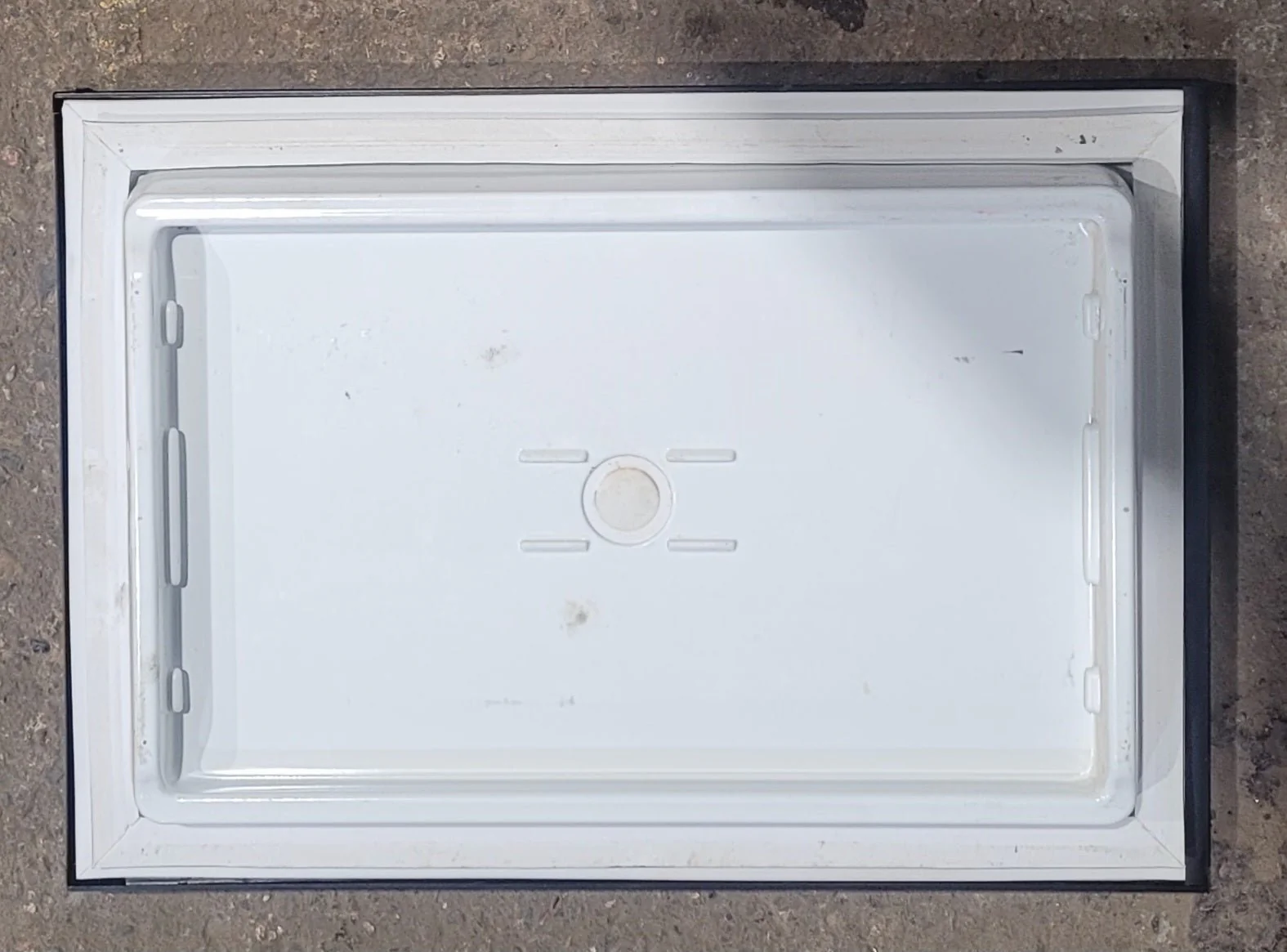 Used Norcold Refrigerator Freezer Door 638837 - 21 7/8" W x 15 3/8" H - Image 2