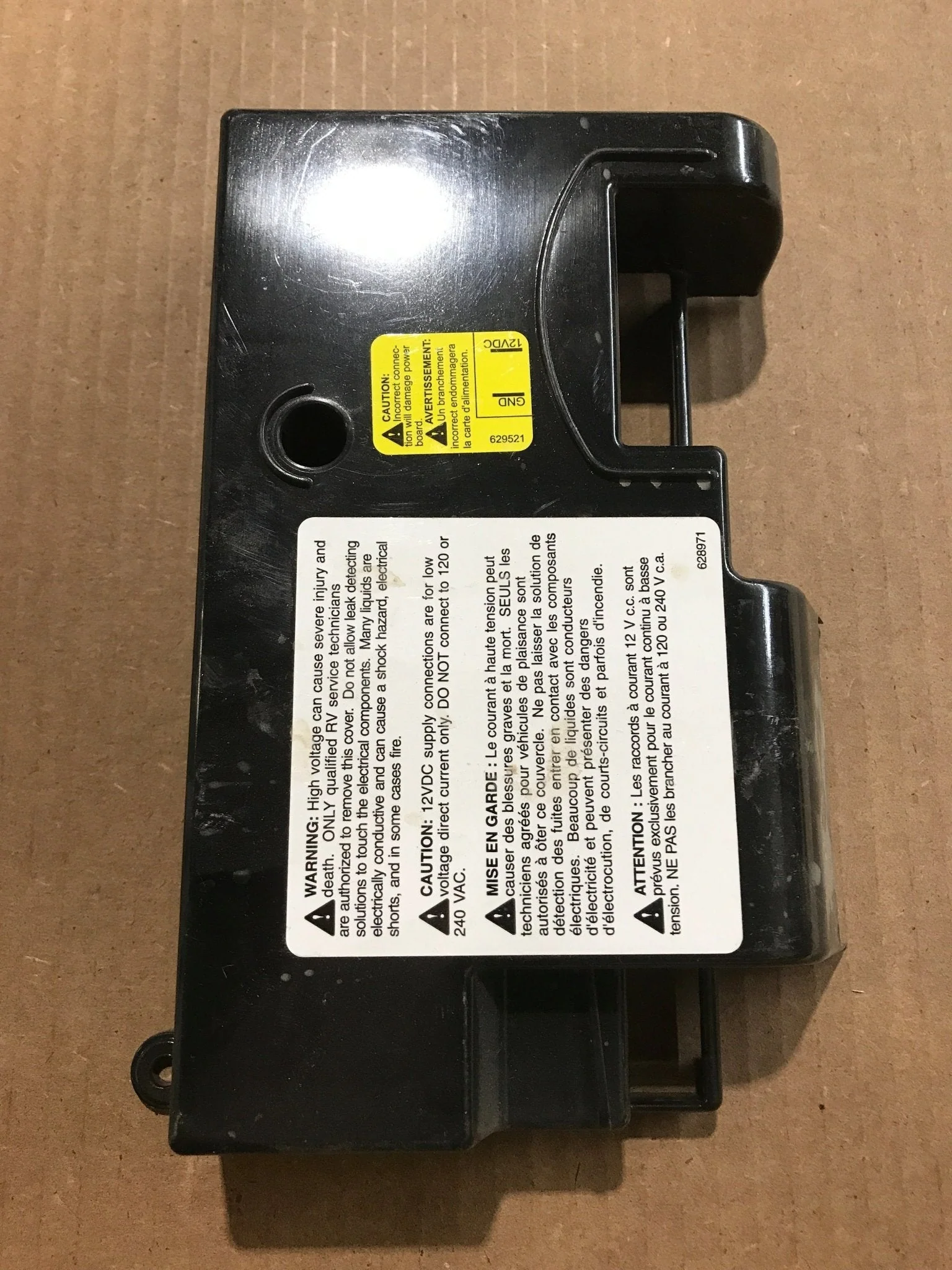 Used Norcold Refrigerator Power Supply Circuit Board Cover, Black - 628678 - Image 3