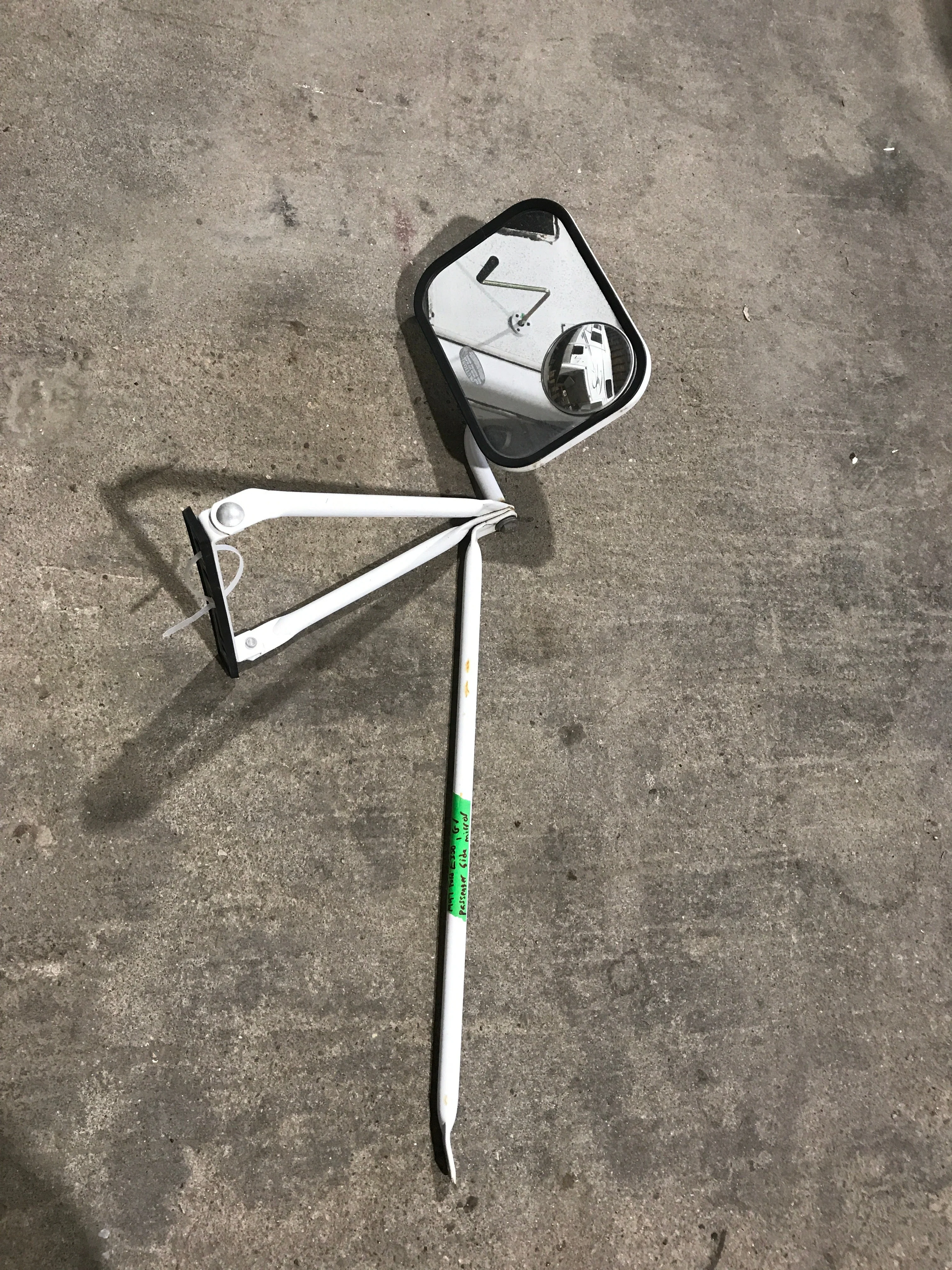 Used Old Style Motorhome Side View Mirror- Passenger Side