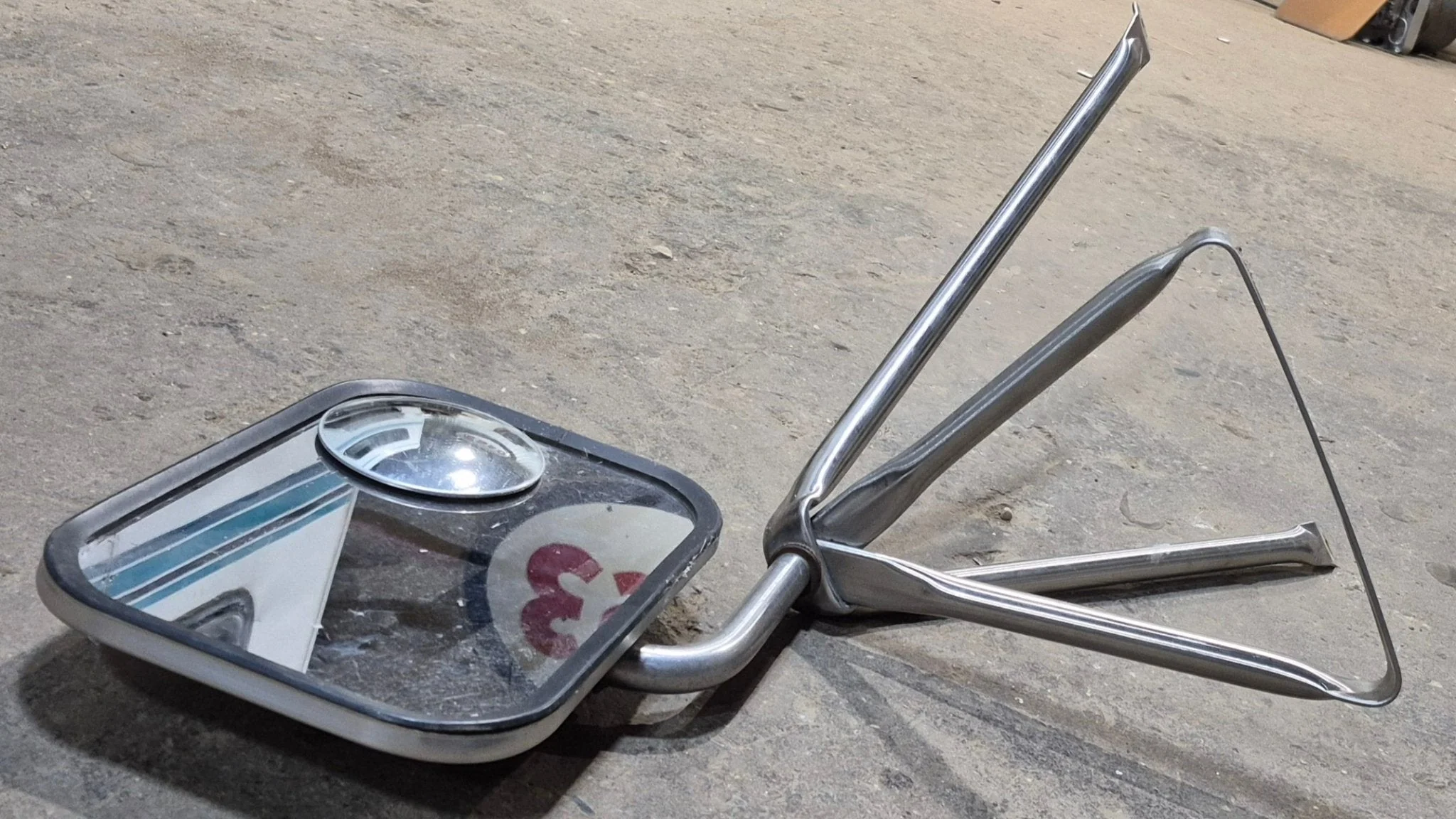 Used Old Style Motorhome Side View Mirror- Passenger Side - Image 3