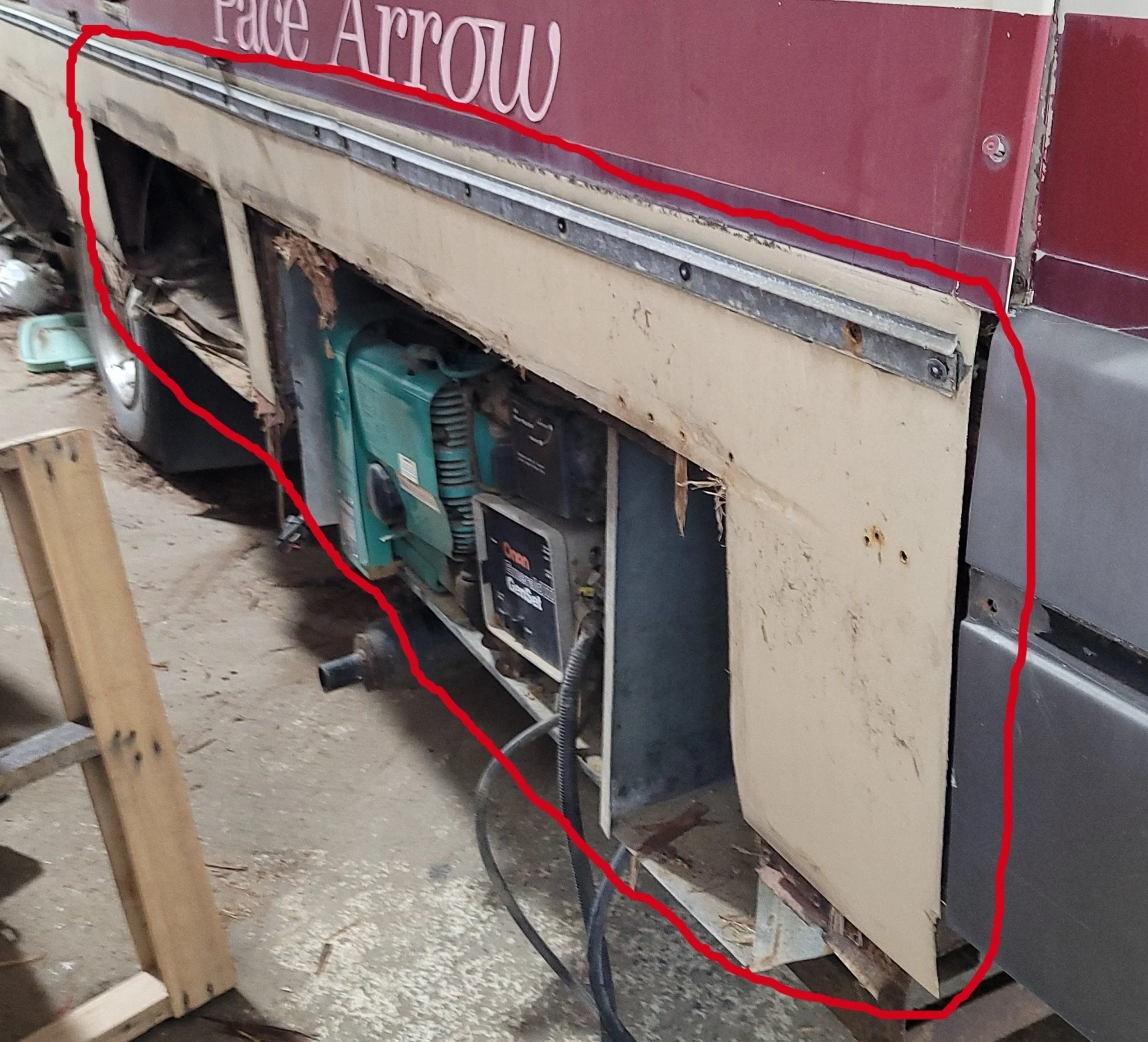 Used Pace Arrow Body Panel- Driver Side Rear Section - Image 2