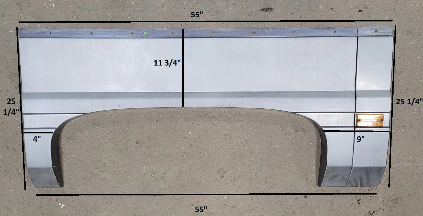 Used Pace Arrow Fender Skirt 55" X 25 1/4"