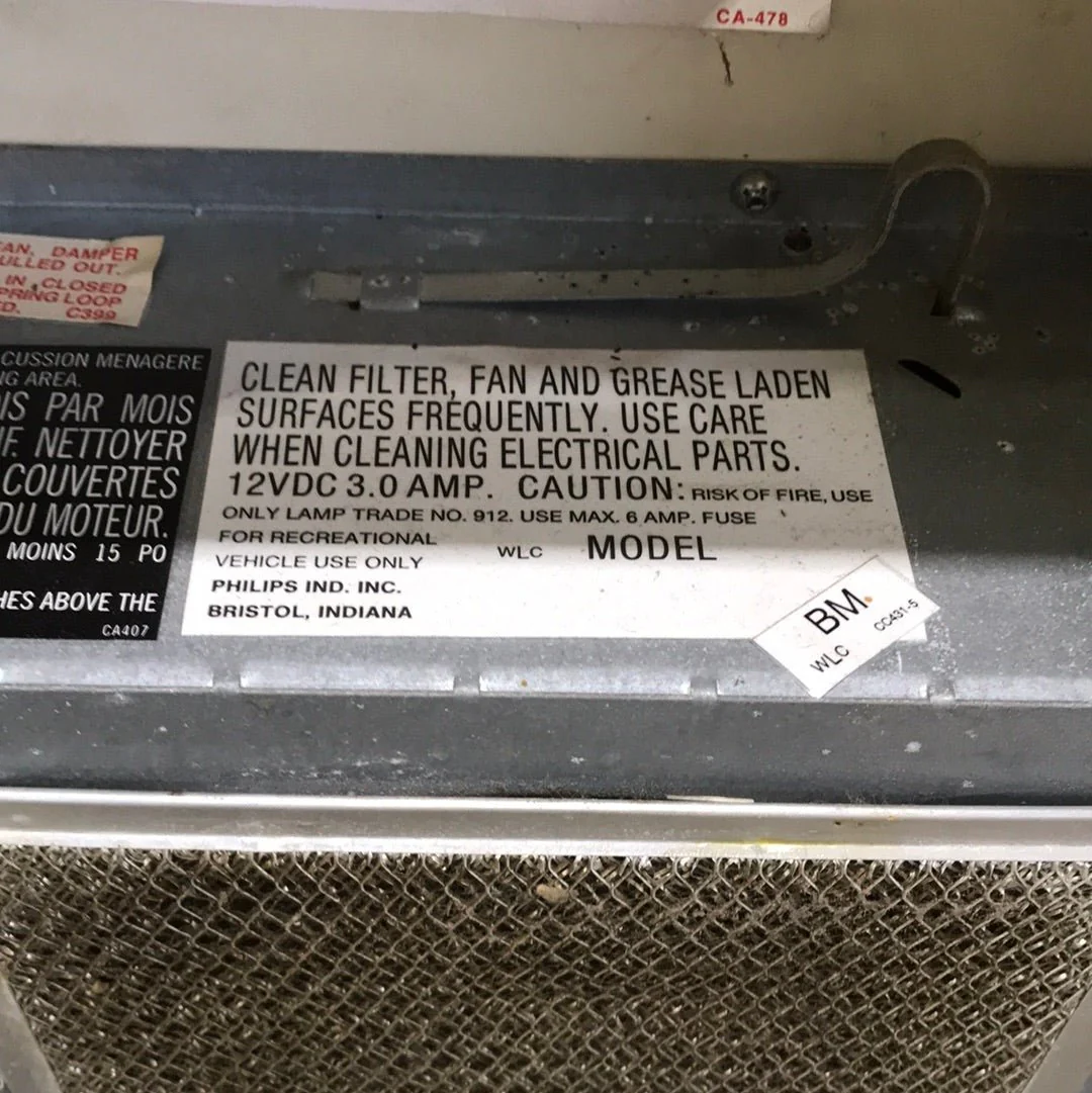 Used Phillips / Ventline RV Range Hood Fan With Tank Monitor CC431-5 - Image 6