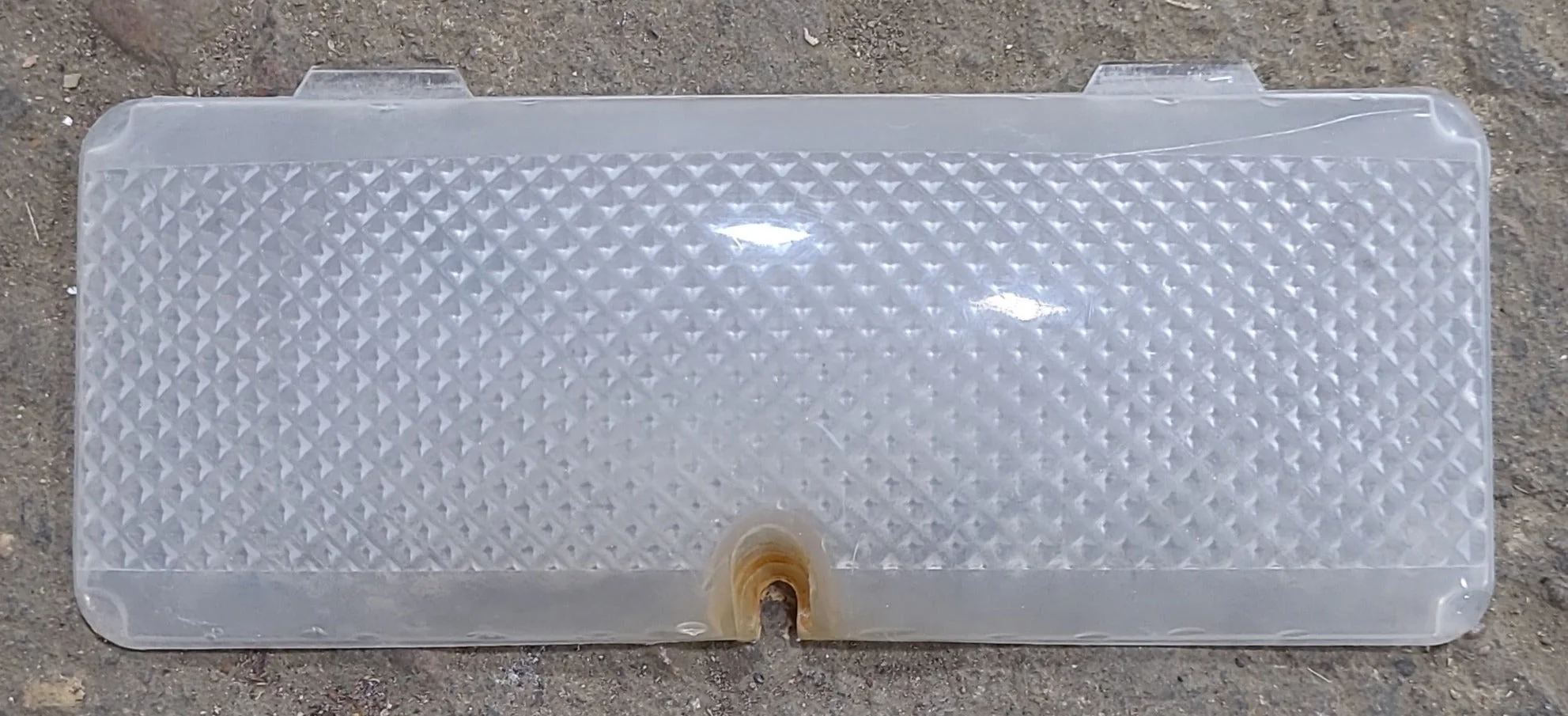 Used Porch Light Replacement Lens, Clear 5 7/8" X 2 3/8"