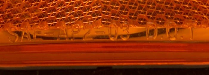 Used PRORAY 1201 - SAE-AP2-03 D.O.T. Replacement Lens for Marker Light - Amber - Image 3
