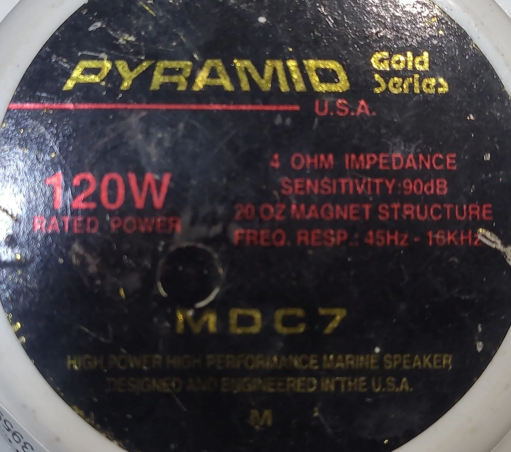 Used Pyramid Water Resistant Marine Speaker - MDC7 - Image 3