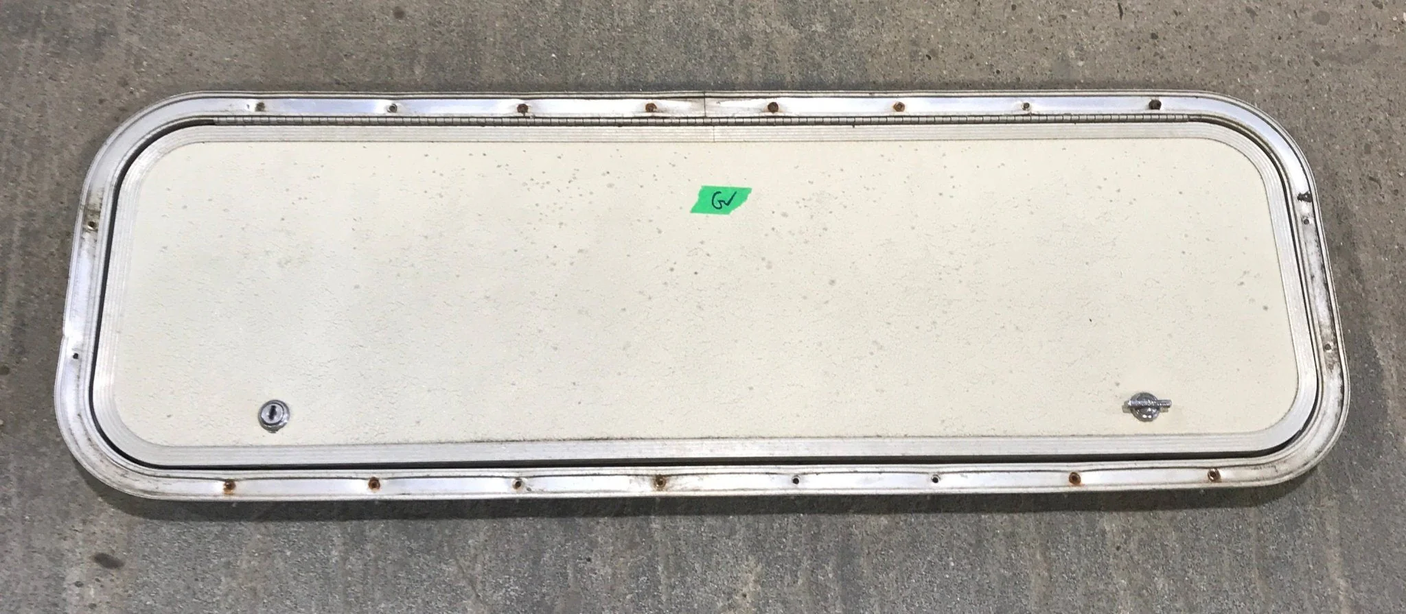 Used Radius Corner Cargo Door 35 1/2" W x 11" H x 3/4" D