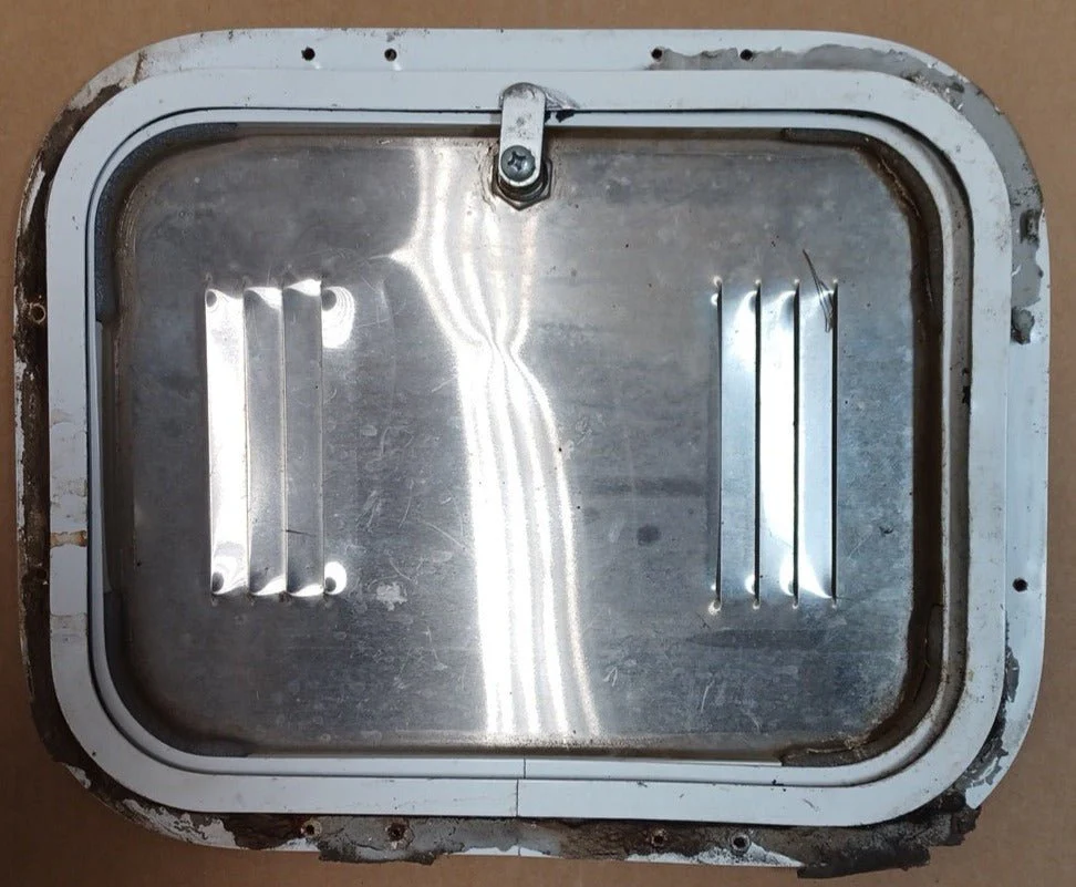 Used Radius Cornered Battery/Propane Cargo Door 13 7/8" x 10 7/8" x 5/8 "D - Image 2