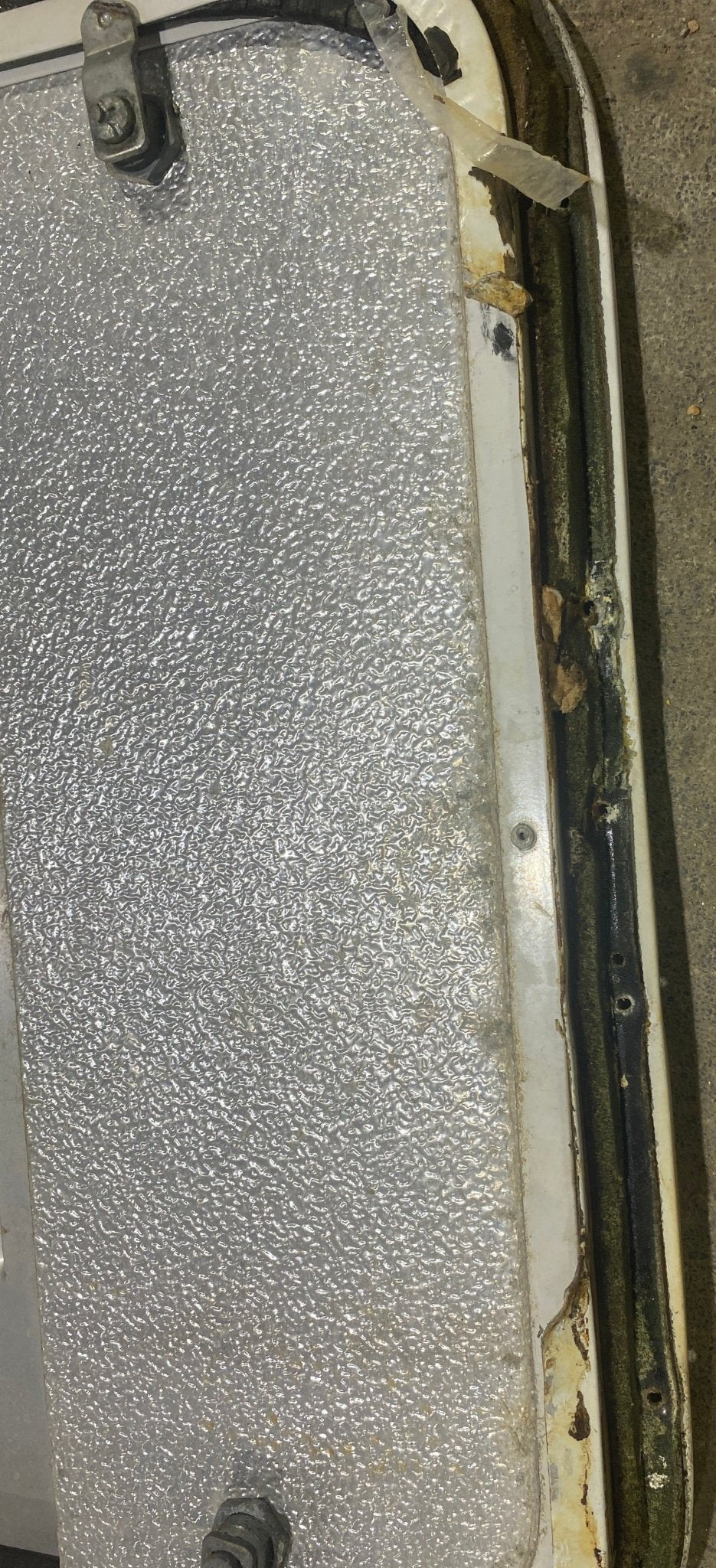 Used Radius Cornered Battery / Propane Cargo Door 18 3/4" x 11 3/4" x 3/4" D - Image 4