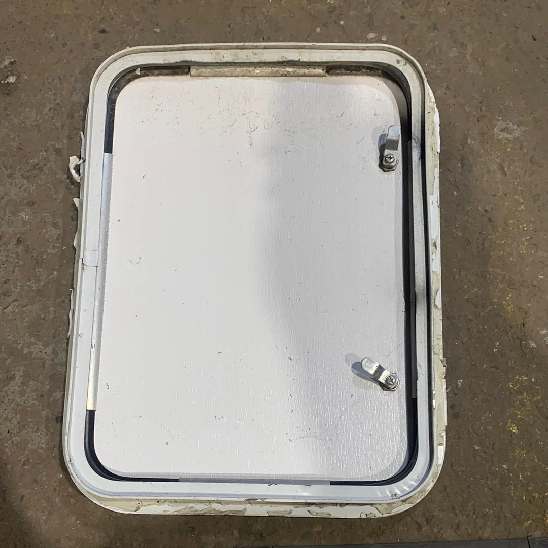 Used Radius Cornered Battery/Propane Cargo Door 22 3/8" x 16 3/4" x 2 "D