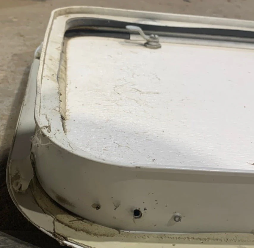 Used Radius Cornered Battery/Propane Cargo Door 22 3/8" x 16 3/4" x 2 "D - Image 3