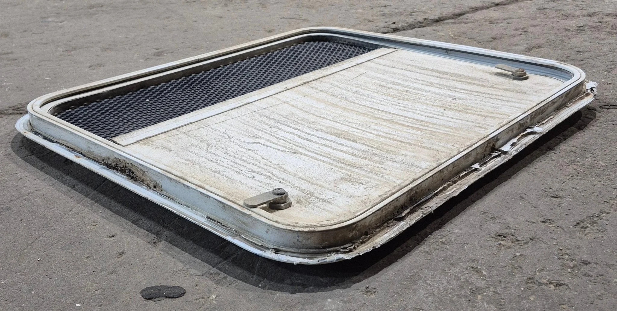 Used Radius Cornered Battery / Propane Cargo Door 23" x 20 3/8" x 3/4" D - Image 3