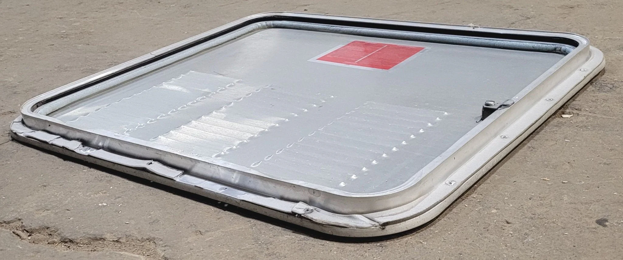 Used Radius Cornered Battery / Propane Cargo Door 25 3/4" x 21 7/8" x 3/4" D - Image 3