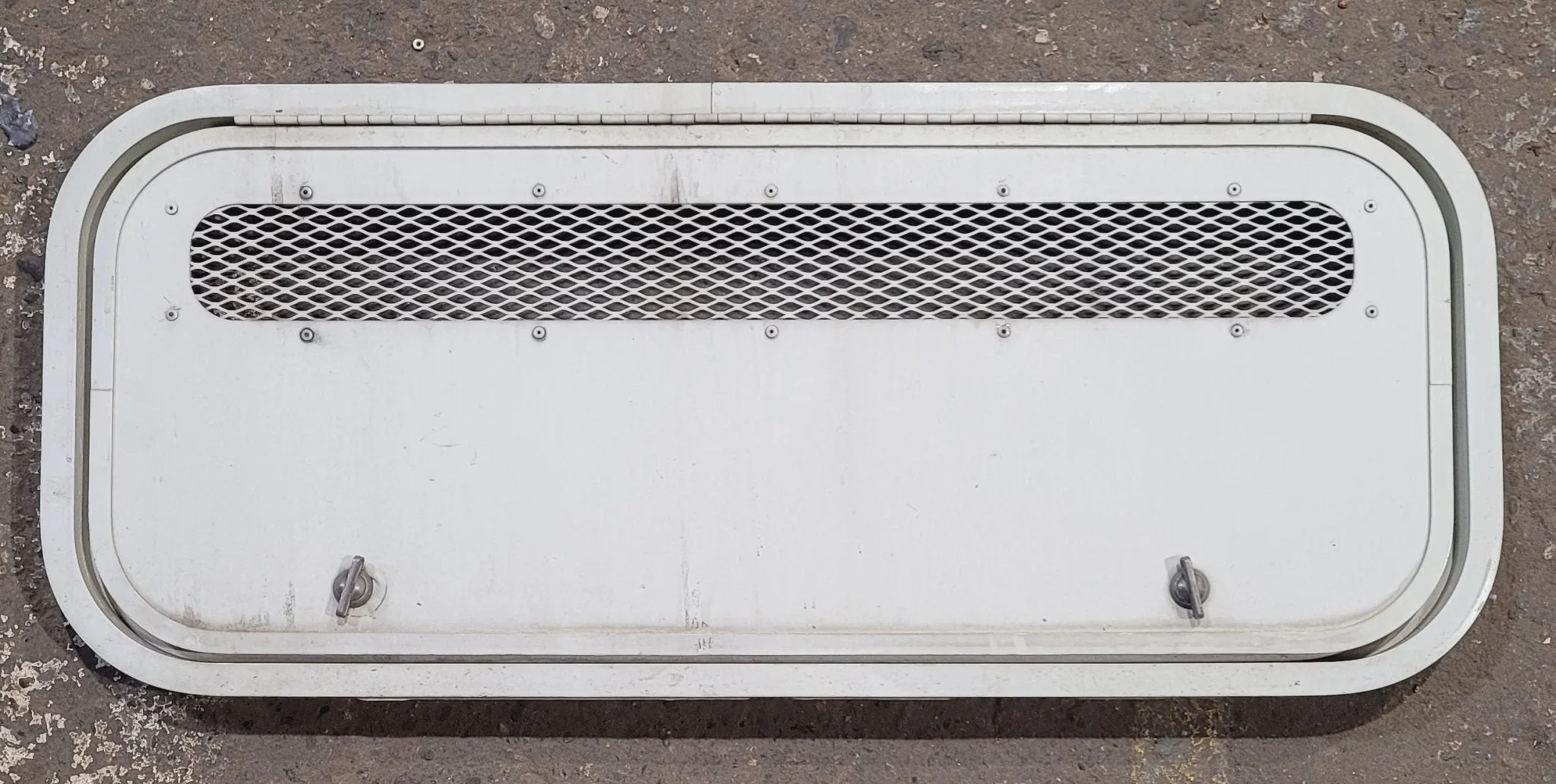 Used Radius Cornered Battery / Propane Cargo Door 29 3/4" x 12" x 1 3/4" D