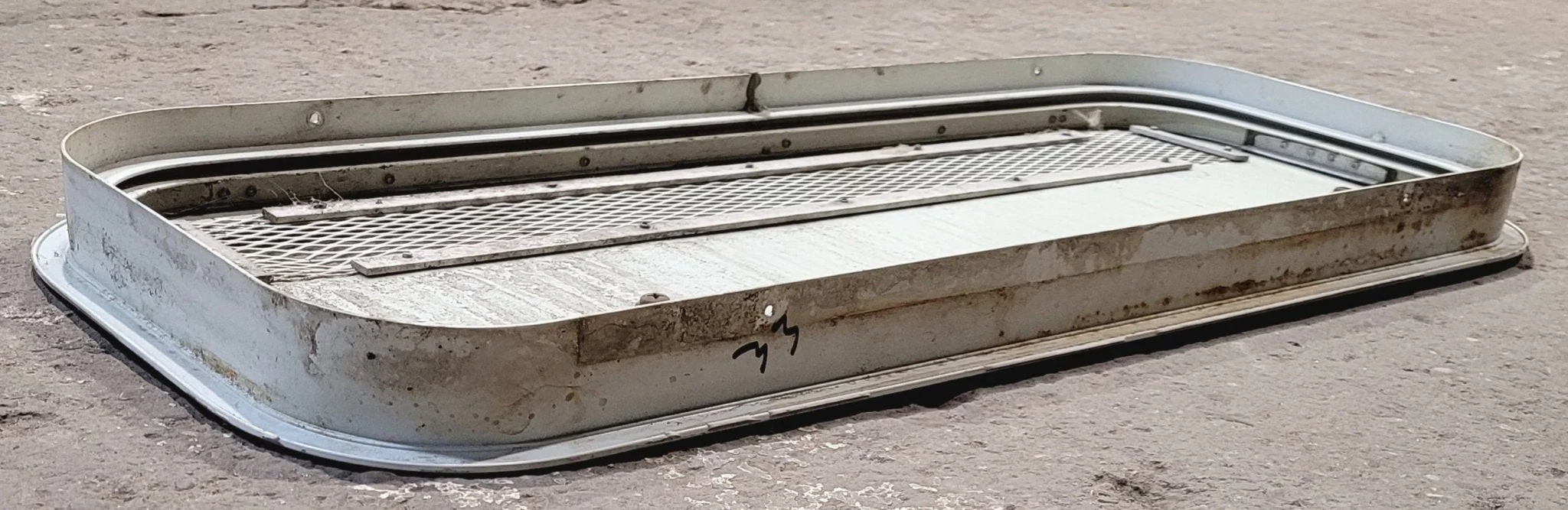 Used Radius Cornered Battery / Propane Cargo Door 29 3/4" x 12" x 1 3/4" D - Image 3