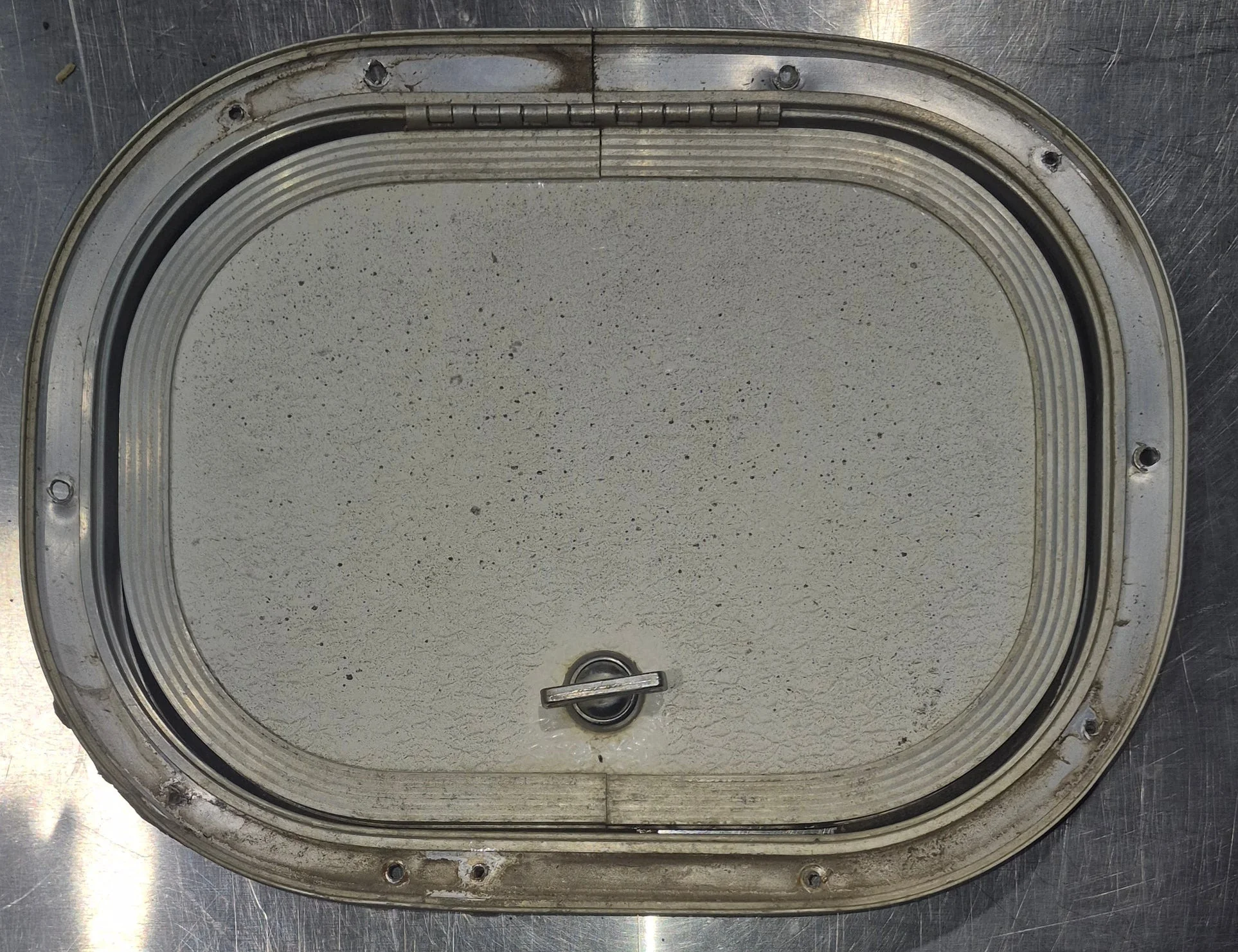 Used Radius Cornered Cargo Door 10 3/4" x 7 3/4" x 5/8"D