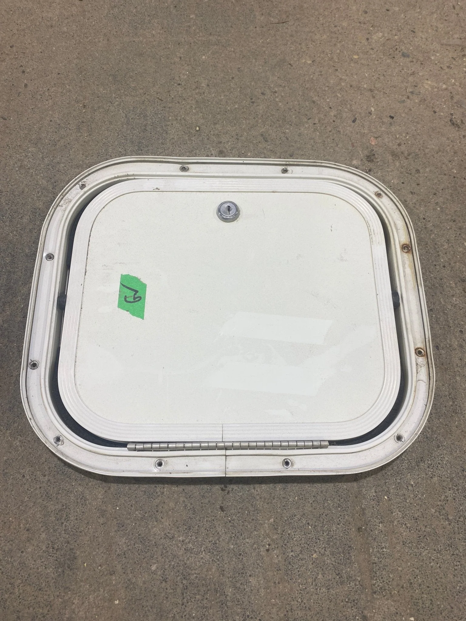 Used Radius Cornered Cargo Door 12" W x 10" H x 1/2" D - Image 2