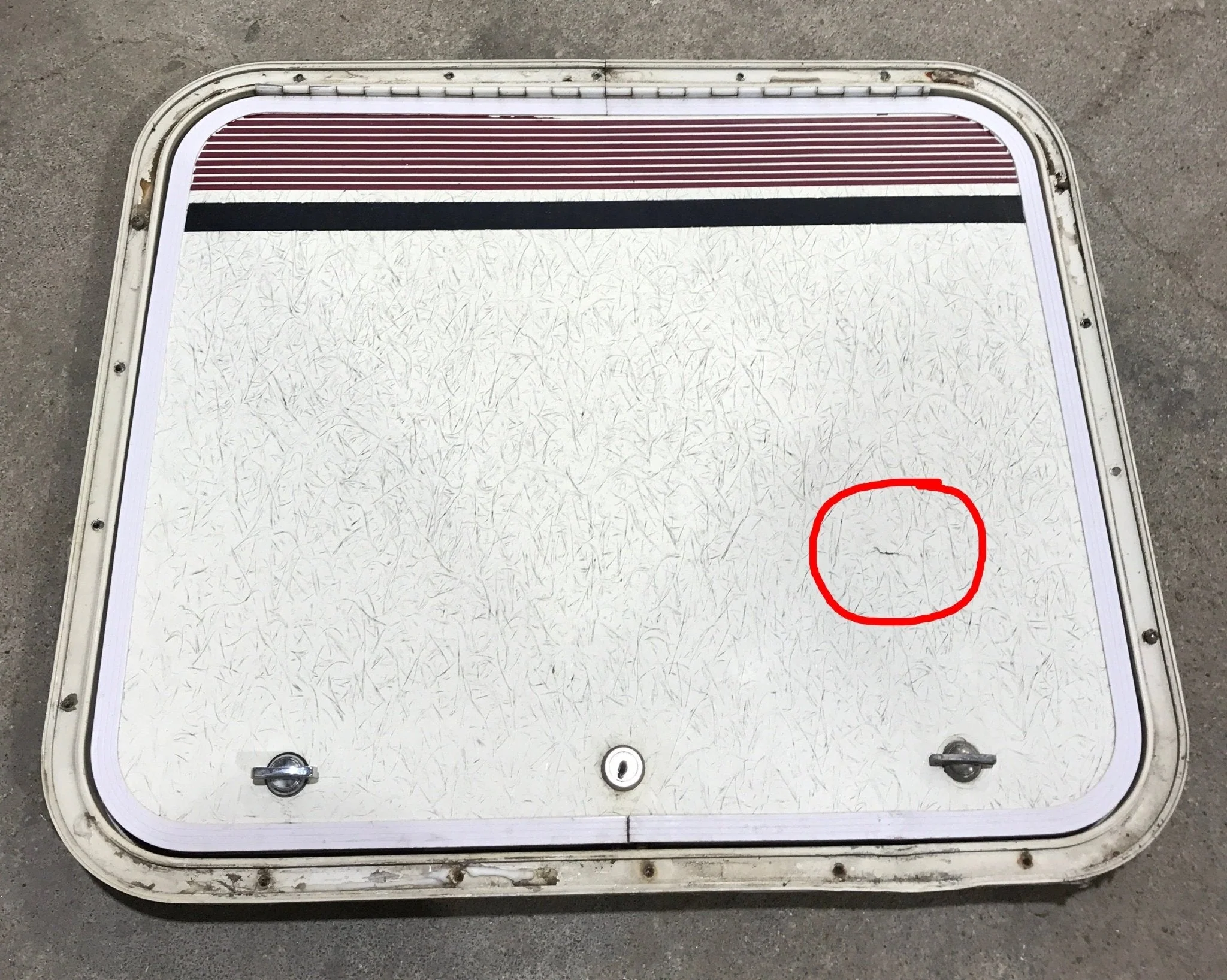 Used Radius Cornered Cargo Door 23 1/4" x 19 1/2" x 3/4"D