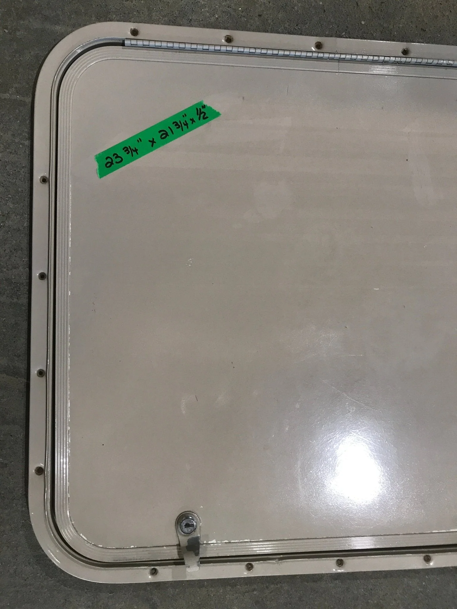 Used Radius Cornered Cargo Door 23 3/4" W x 21 3/4" H x 1/2" D - Image 2