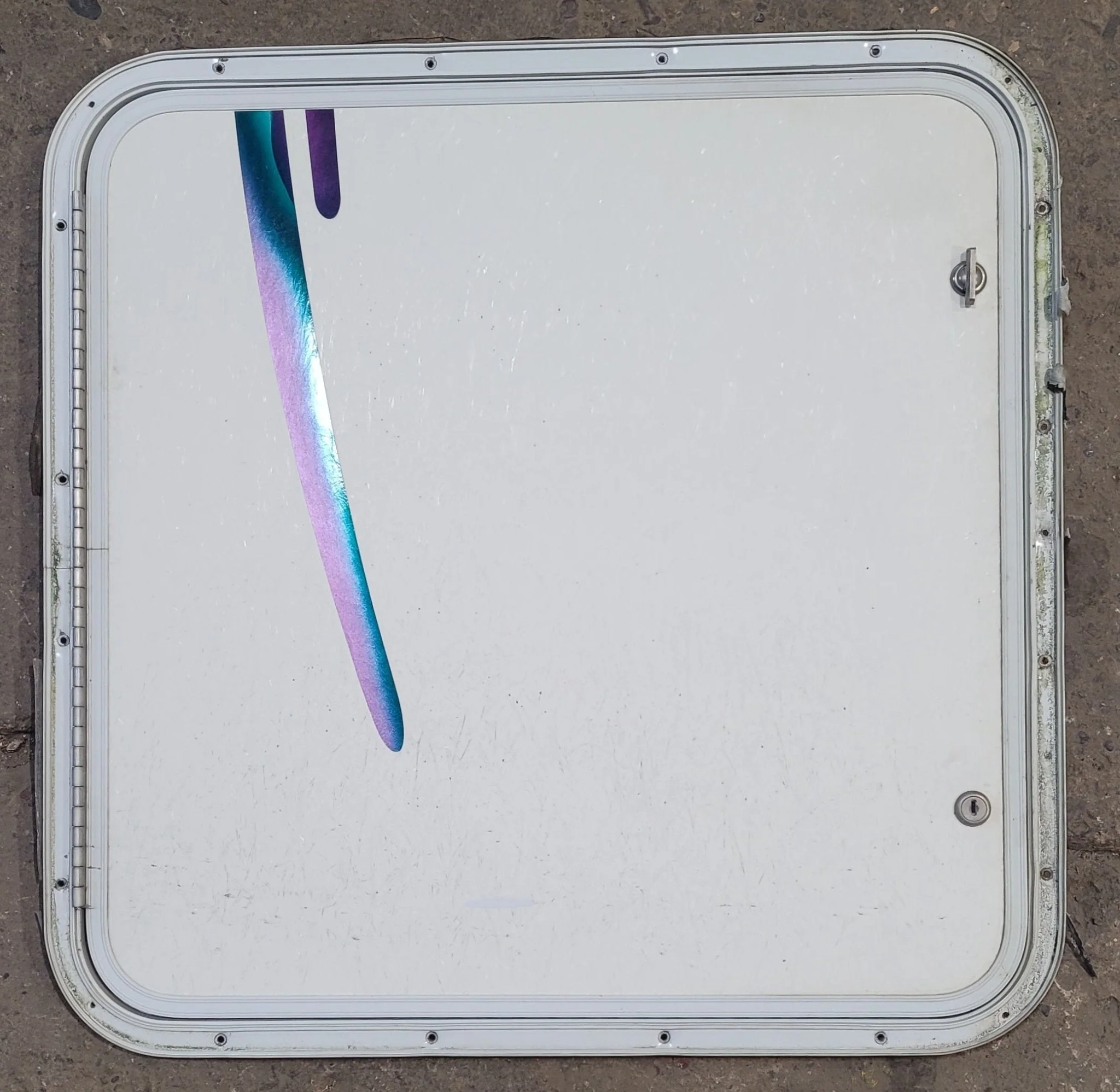 Used Radius Cornered Cargo Door 23 7/8" x 23 3/4" x 1/2" D