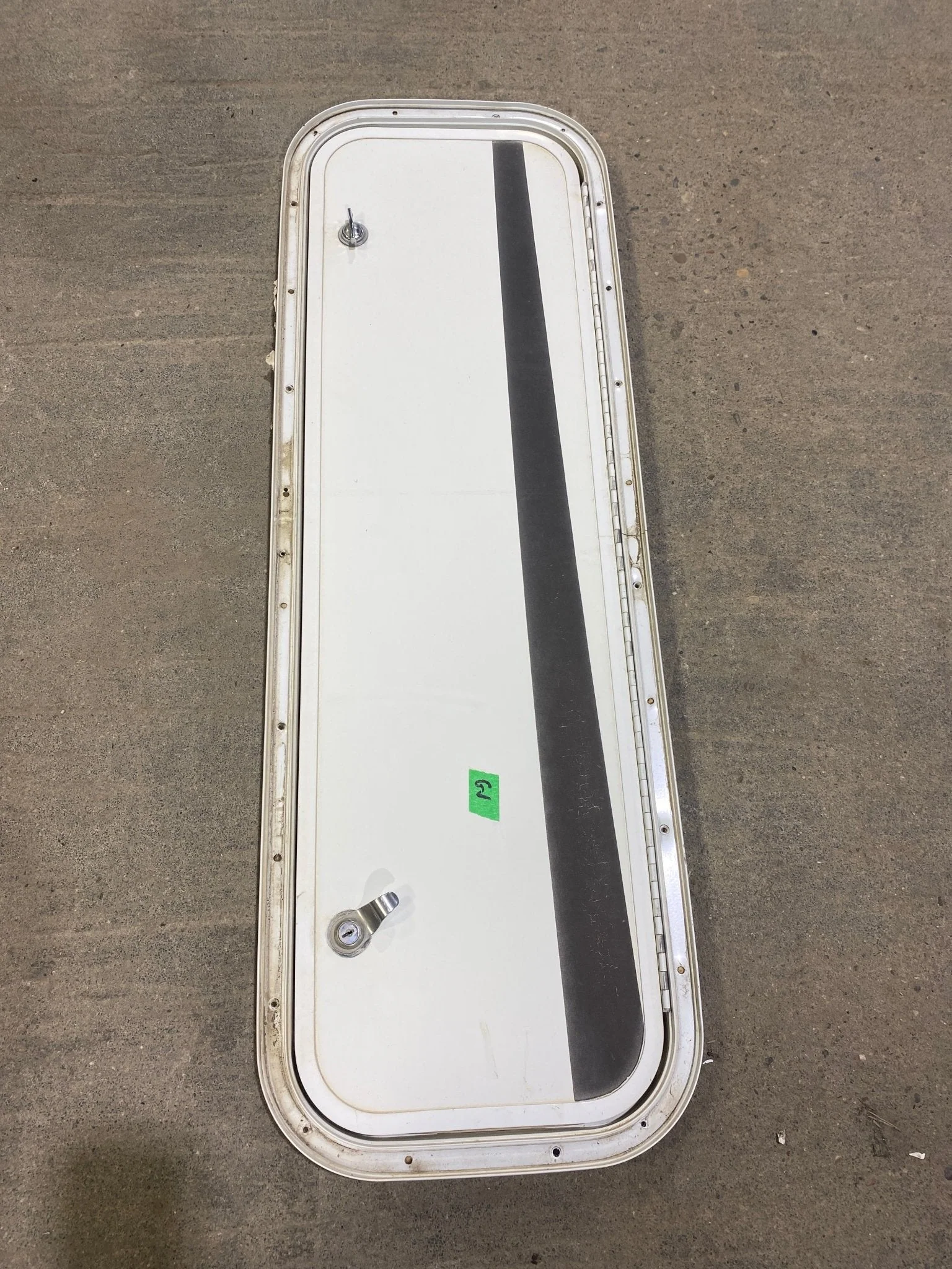 Used Radius Cornered Cargo Door 35 3/4" W x 10 3/4" H x 3/4" D - Image 2