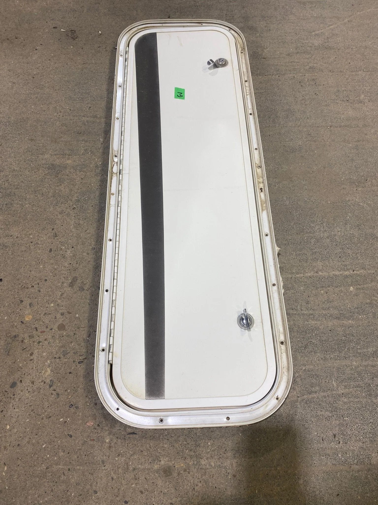 Used Radius Cornered Cargo Door 35 3/4" W x 10 3/4" H x 3/4" D - Image 3