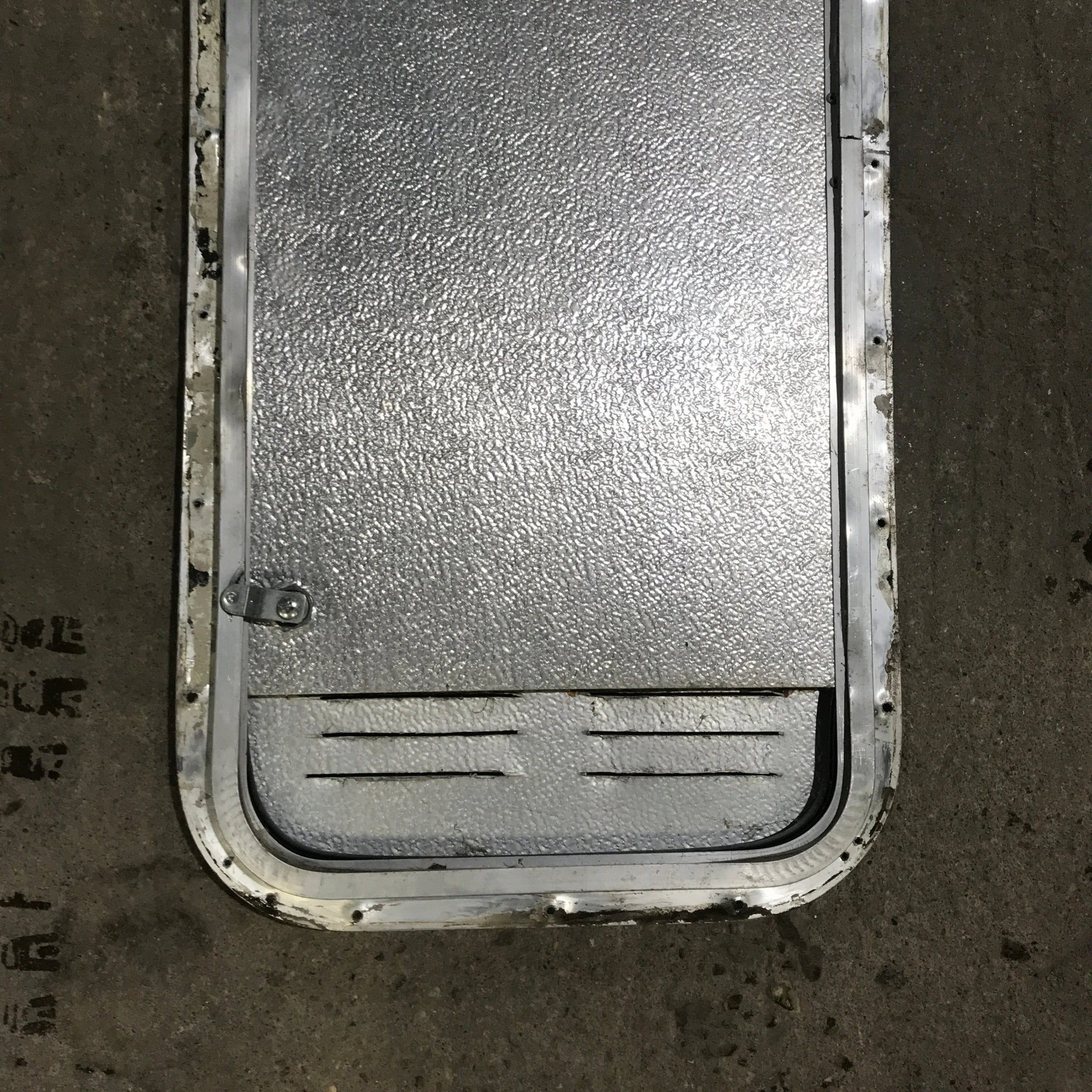 Used Radius Cornered Propane / Battery Cargo Door 13 3/4" x 31 3/4" x 3/4" D - Image 6