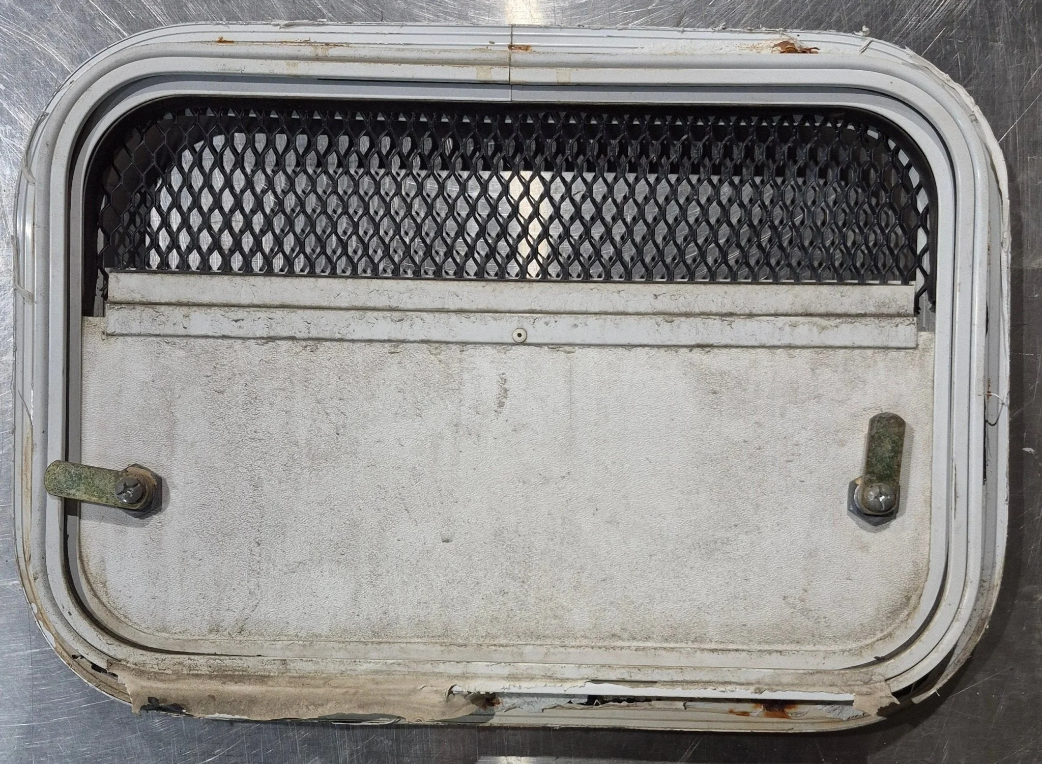 Used Radius Cornered Battery / Propane Cargo Door 16 7/8" x 11 1/2" x 3/4" D - Image 2