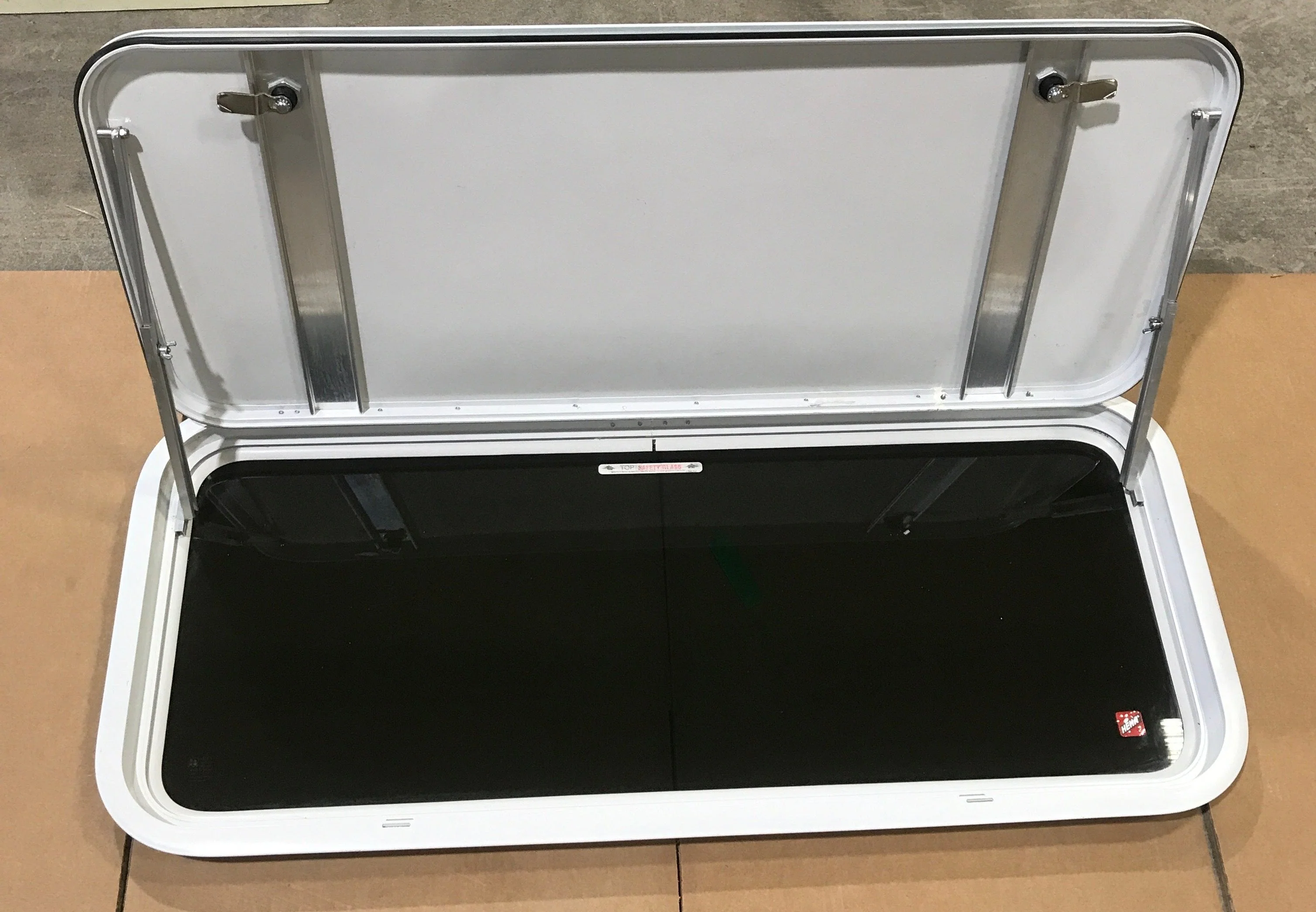Used Radius Opening Rock Guard Covered Window: 40 1/2" X 16 1/2" X 1 1/2" D - Image 4