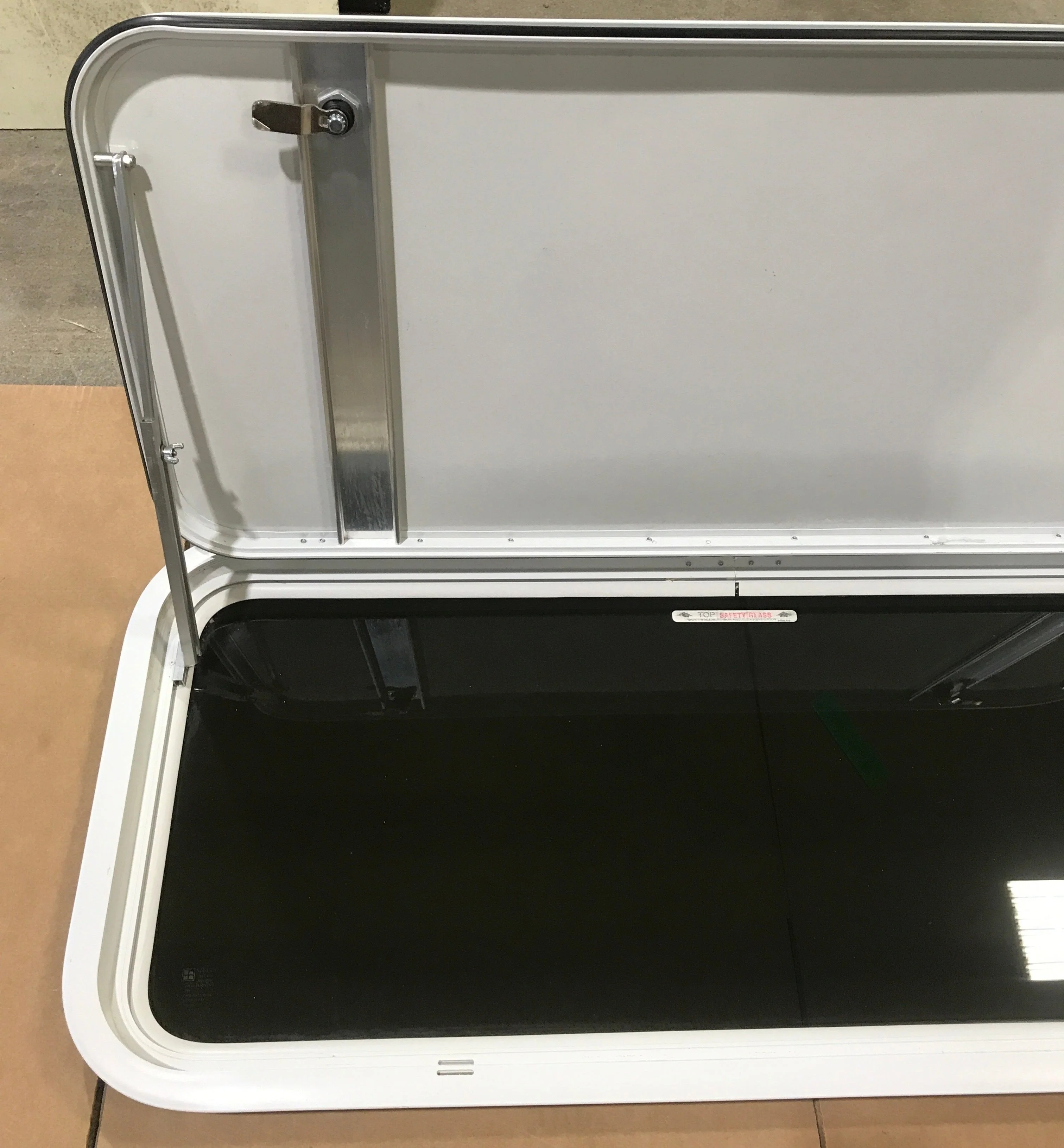 Used Radius Opening Rock Guard Covered Window: 40 1/2" X 16 1/2" X 1 1/2" D - Image 5