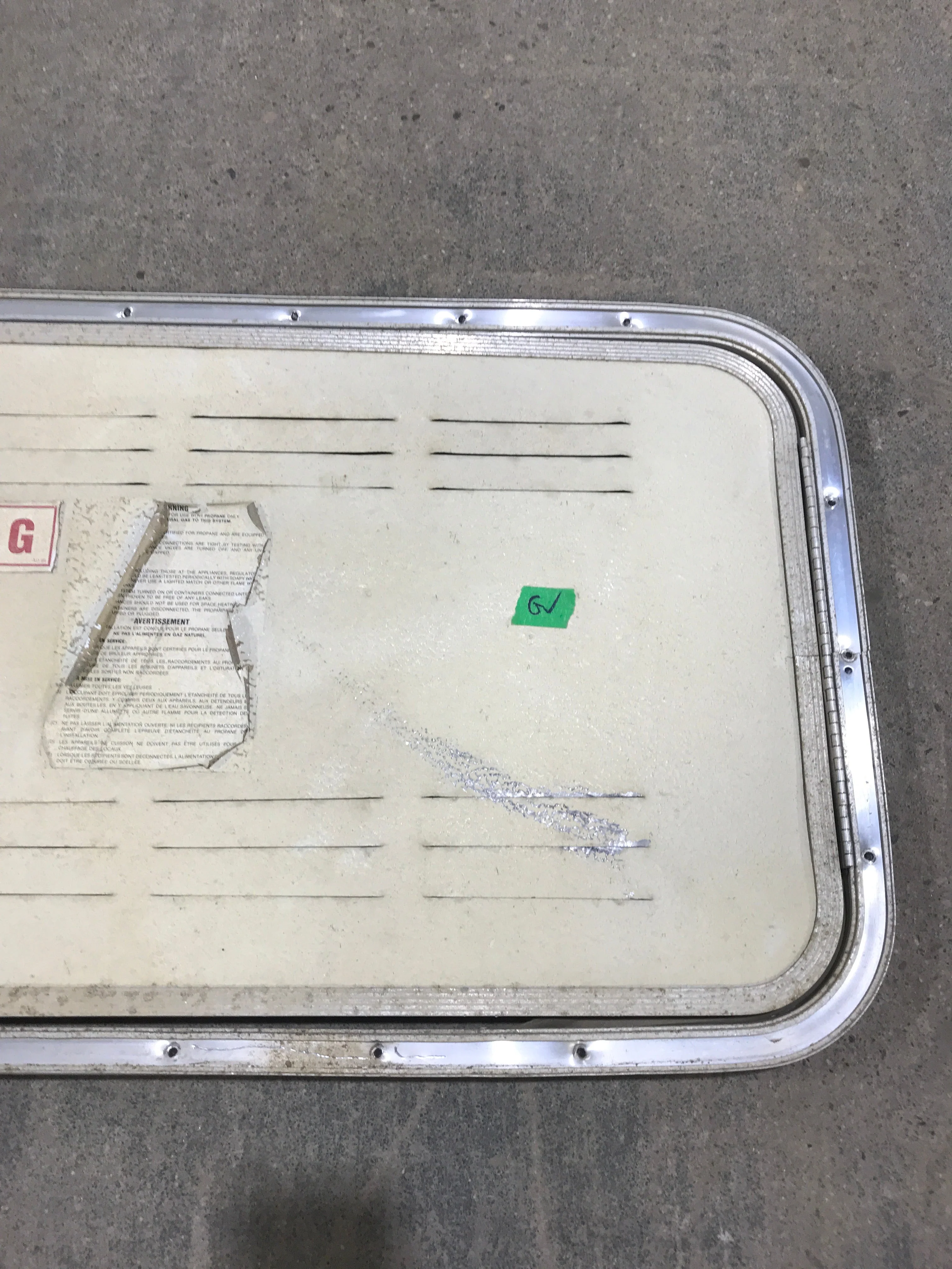 Used Radius Propane Cargo Door 29 3/4" x 15 3/4" X 3/4" D - Image 3