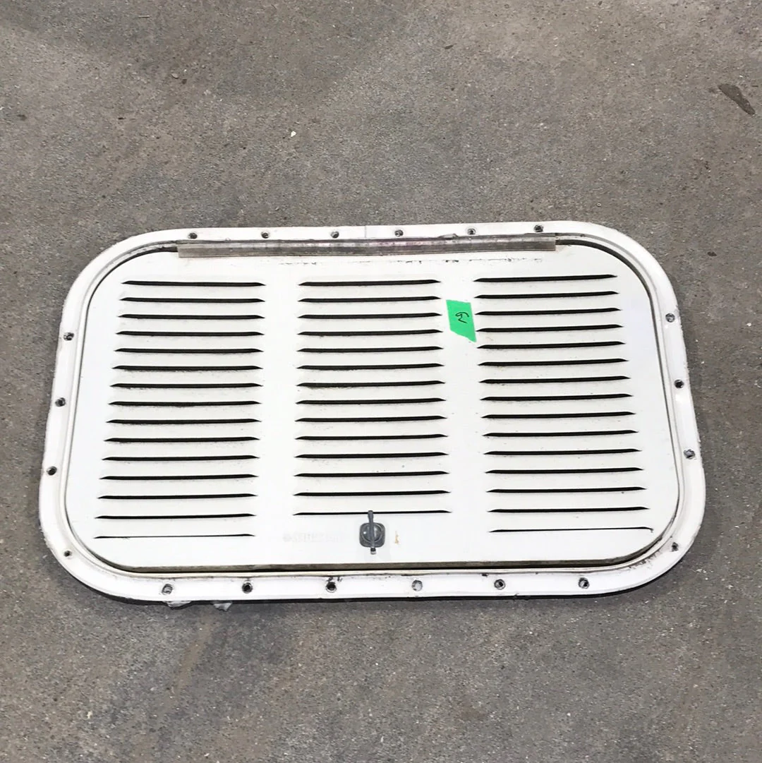 Used Retro NORCOLD 616009/ DOMETIC (P/N UNKNOWN for RM2214R) - Off White Vent Door with Silver Trim