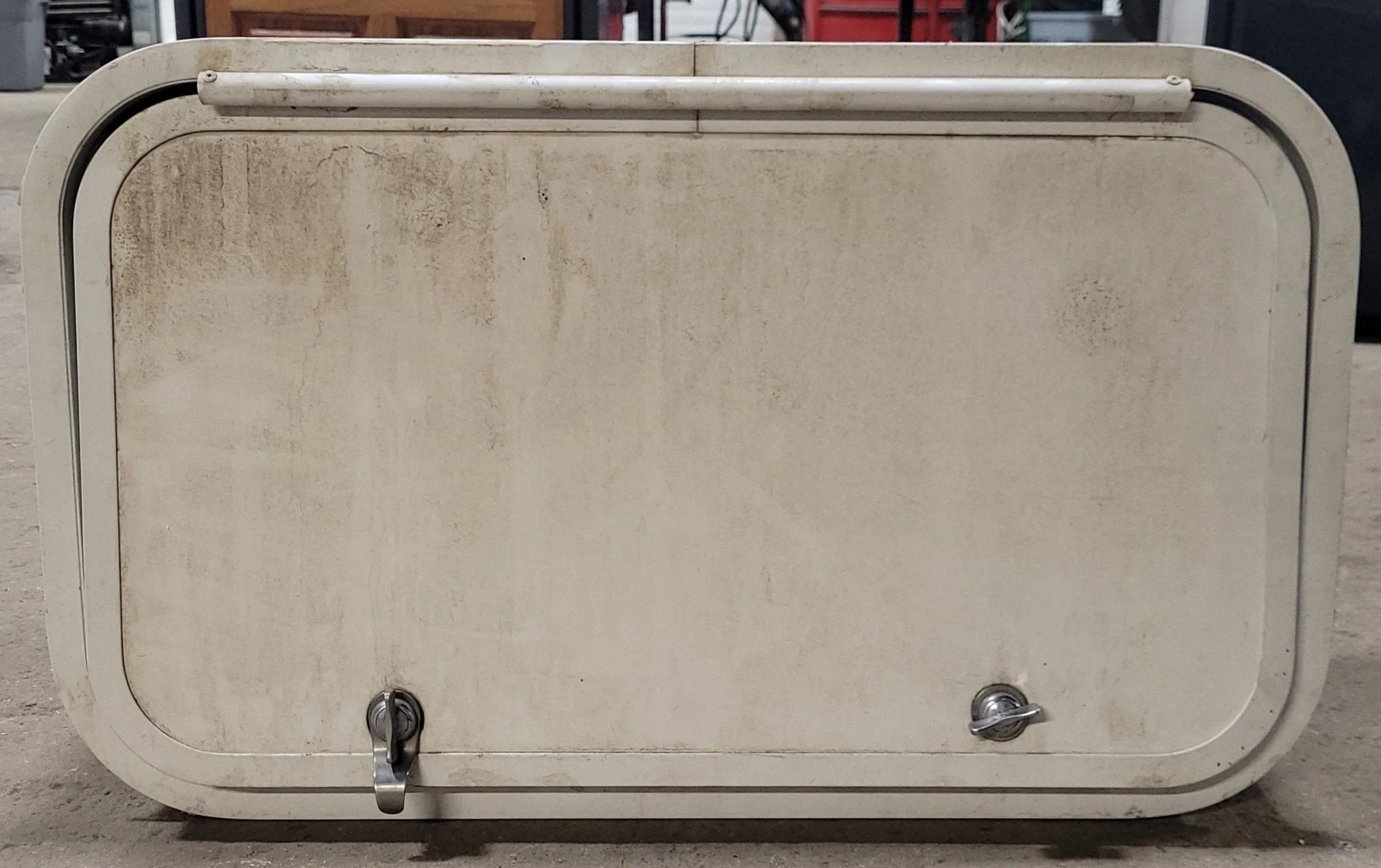 Used RV Access Hatch Set Up 24" W X 14 1/2" H