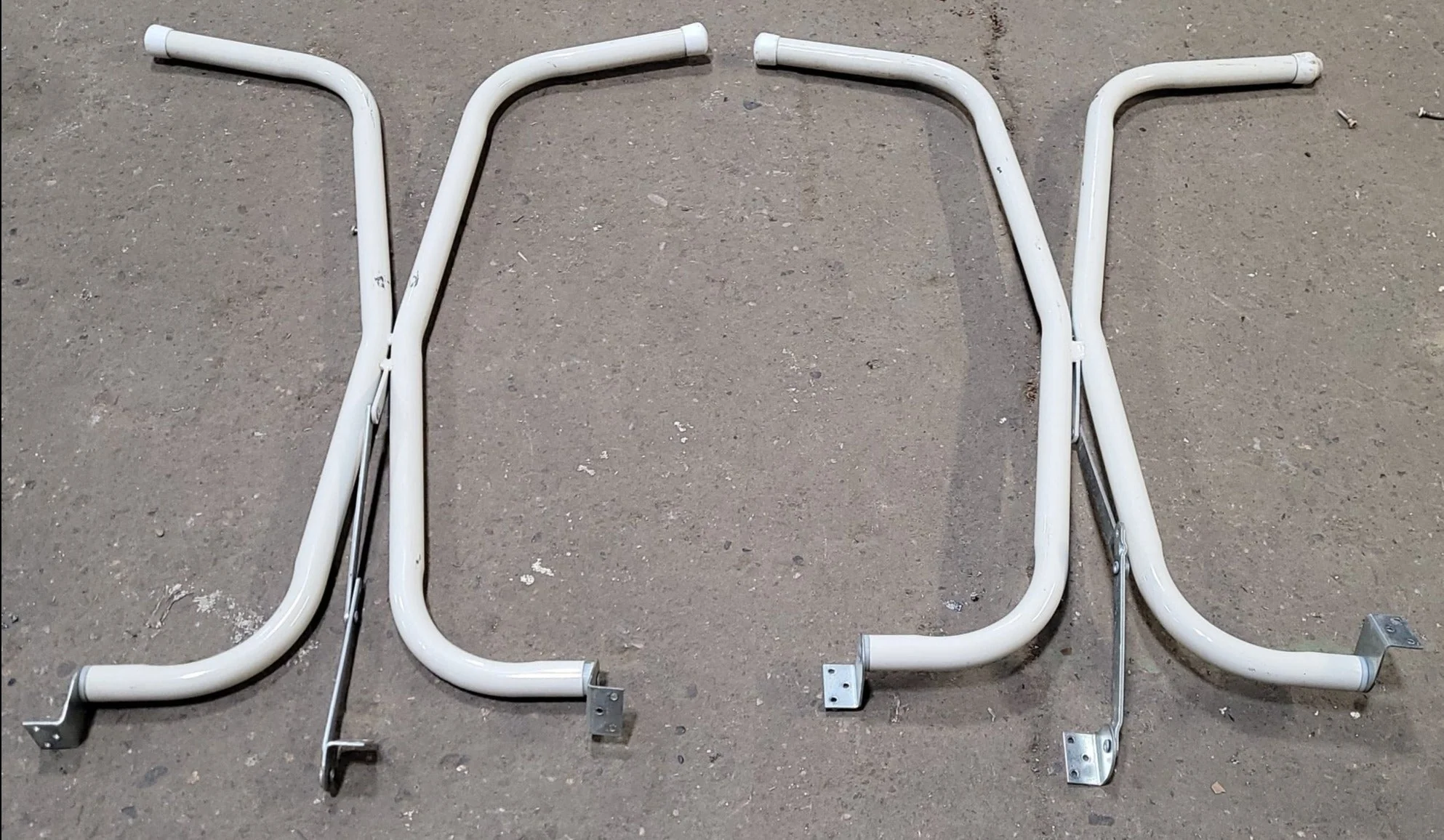 Used RV Folding Table Leg Set 28" H- OFF WHITE COLOR - Image 3