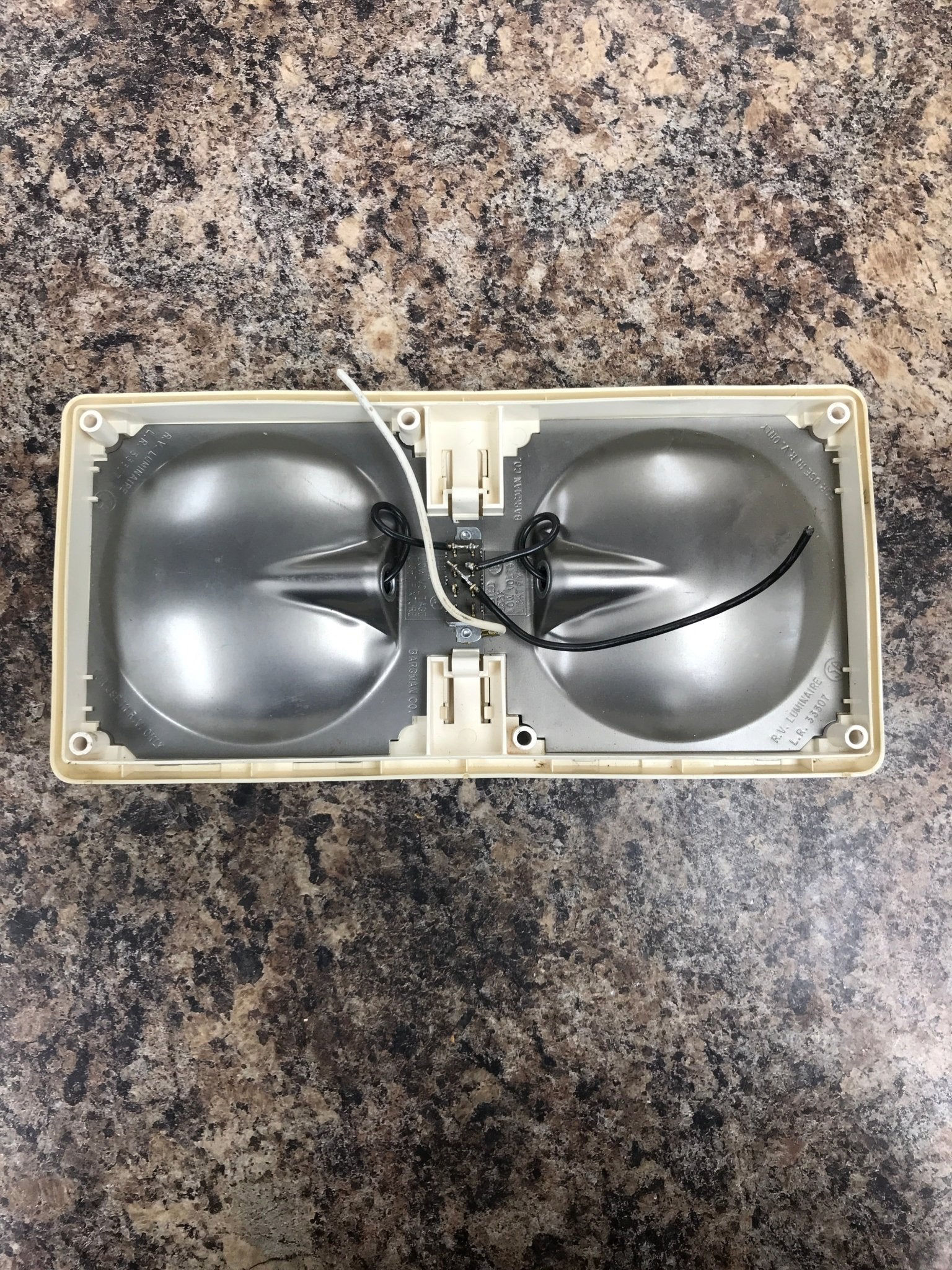 Used RV Interior Light Fixture *DOUBLE* Bargman 30-89-008 - Image 3