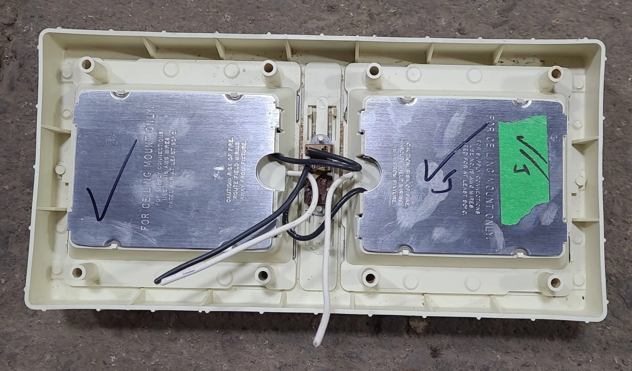 Used RV interior light Fixture - LR 36513 - *DOUBLE* - Image 2