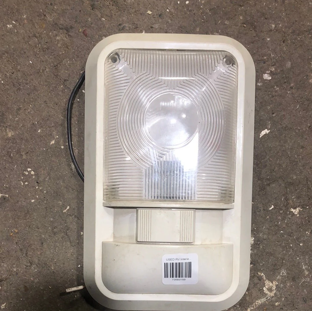 USED RV Interior Light Fixture *SINGLE* OFF-WHITE LR96696