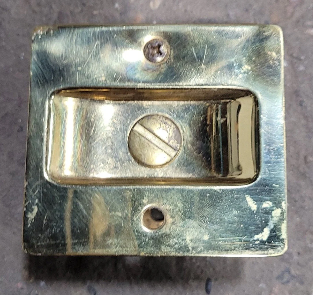 Used RV Pocket Door Brass Privacy Lock