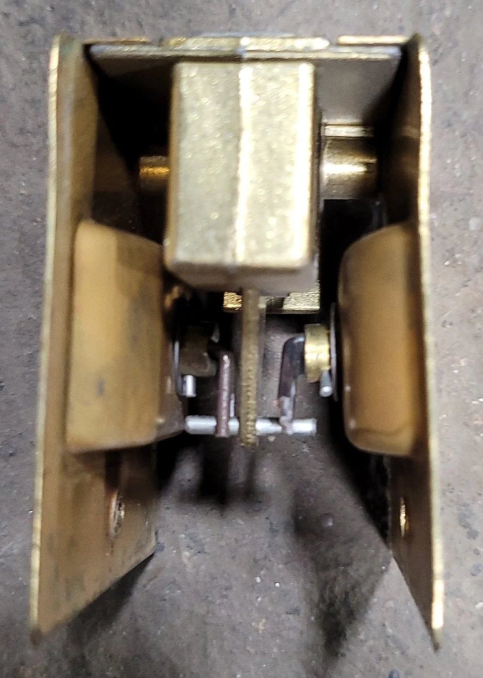 Used RV Pocket Door Brass Privacy Lock - Image 4
