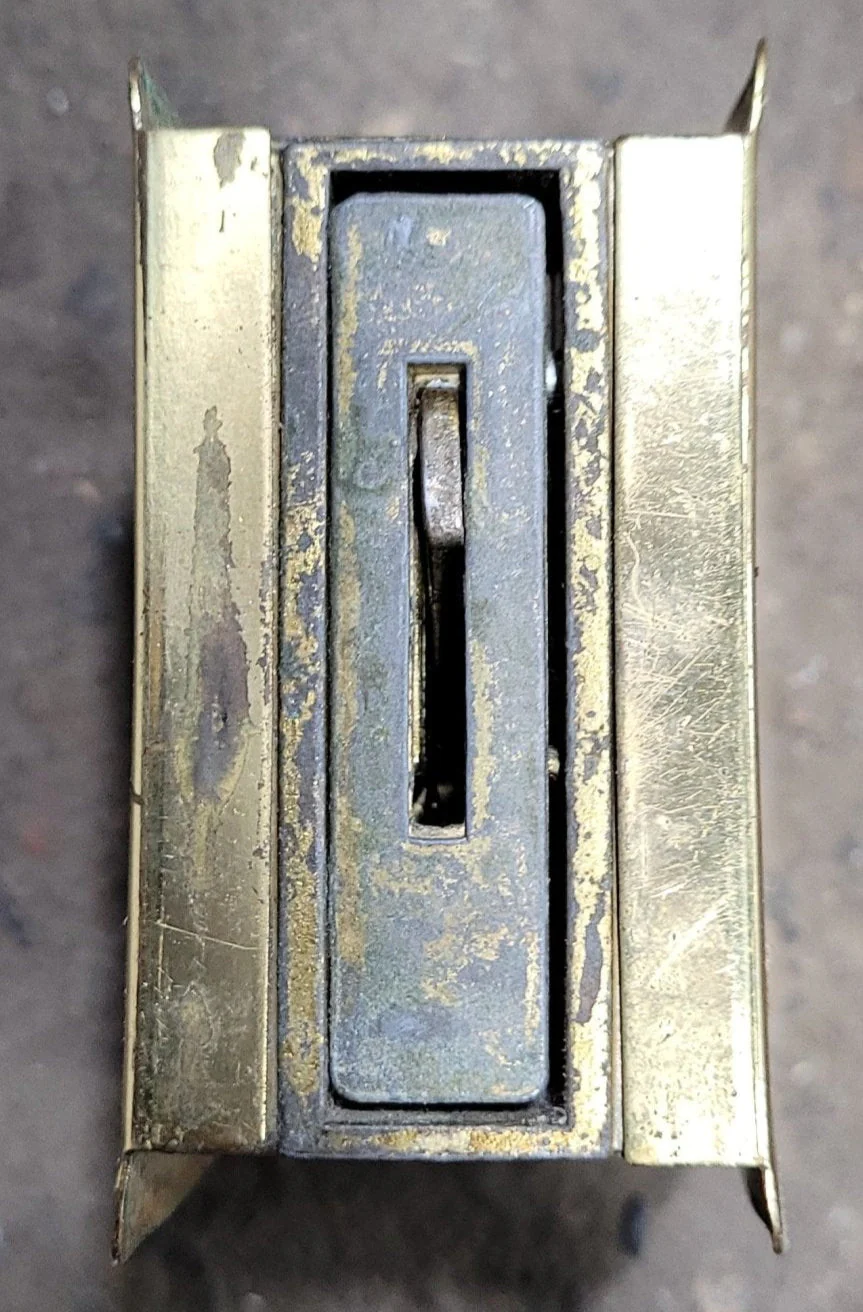 Used RV Pocket Door Brass Privacy Lock - Image 5