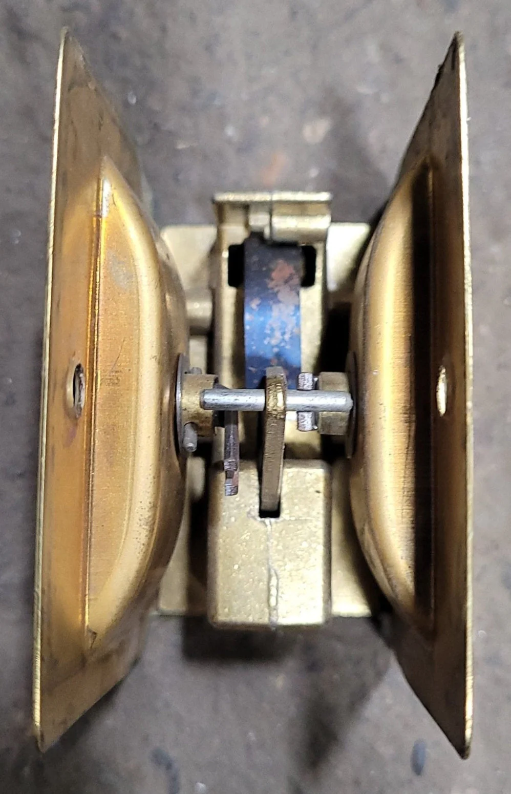 Used RV Pocket Door Brass Privacy Lock - Image 6
