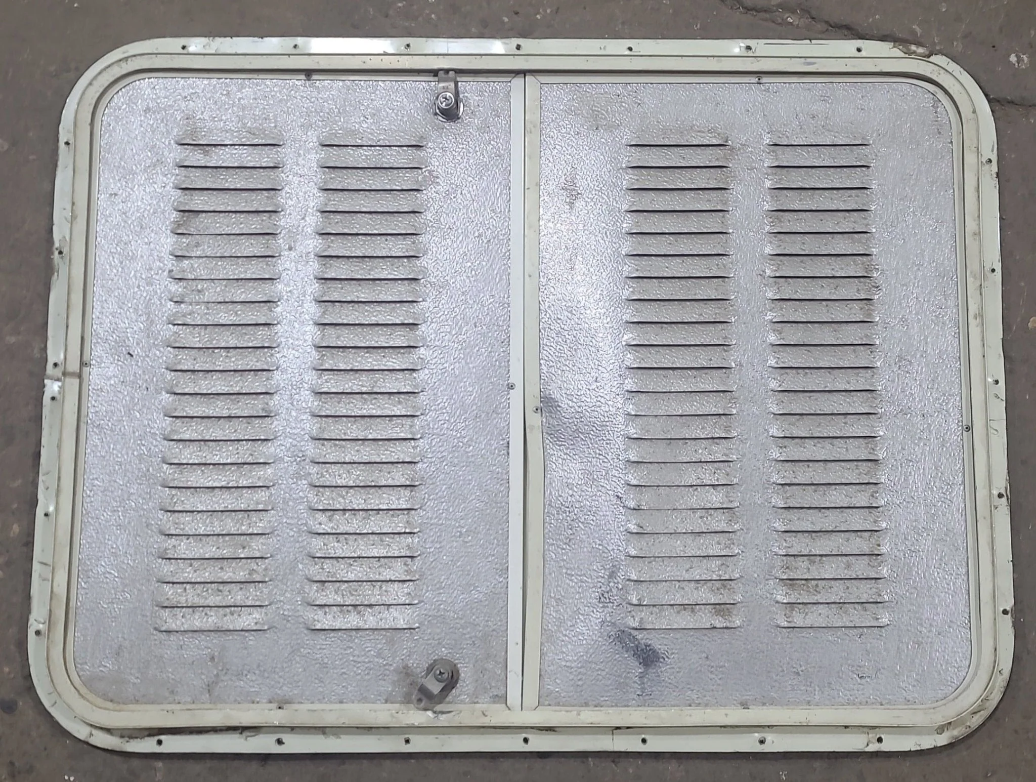 Used RV Radius Battery / Propane Cargo Door 31 3/4 x 23 1/2 x 3/4"D - Image 4