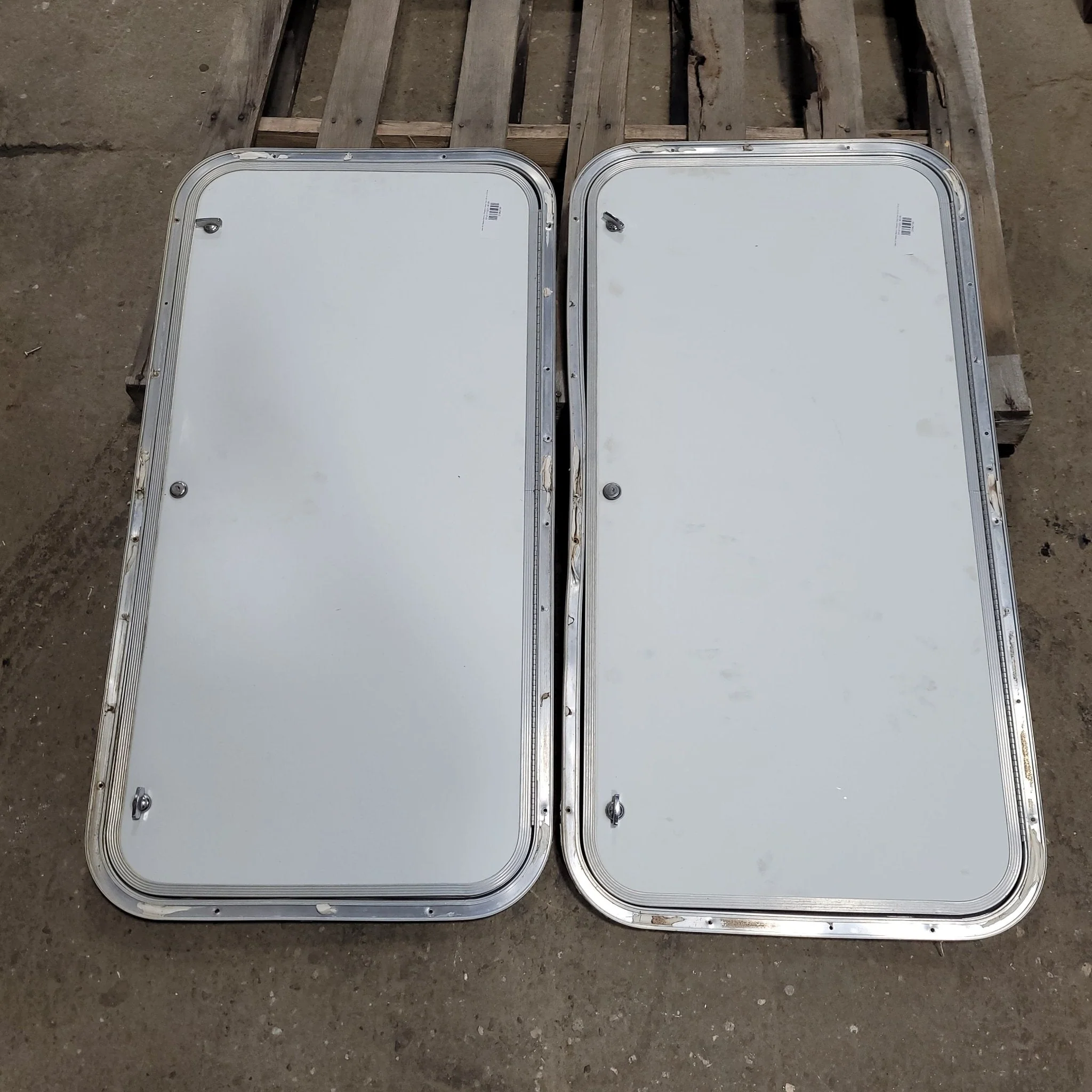 Used RV Radius Battery / Propane Cargo Door 39 3/4 X 19 3/4 X 1"D