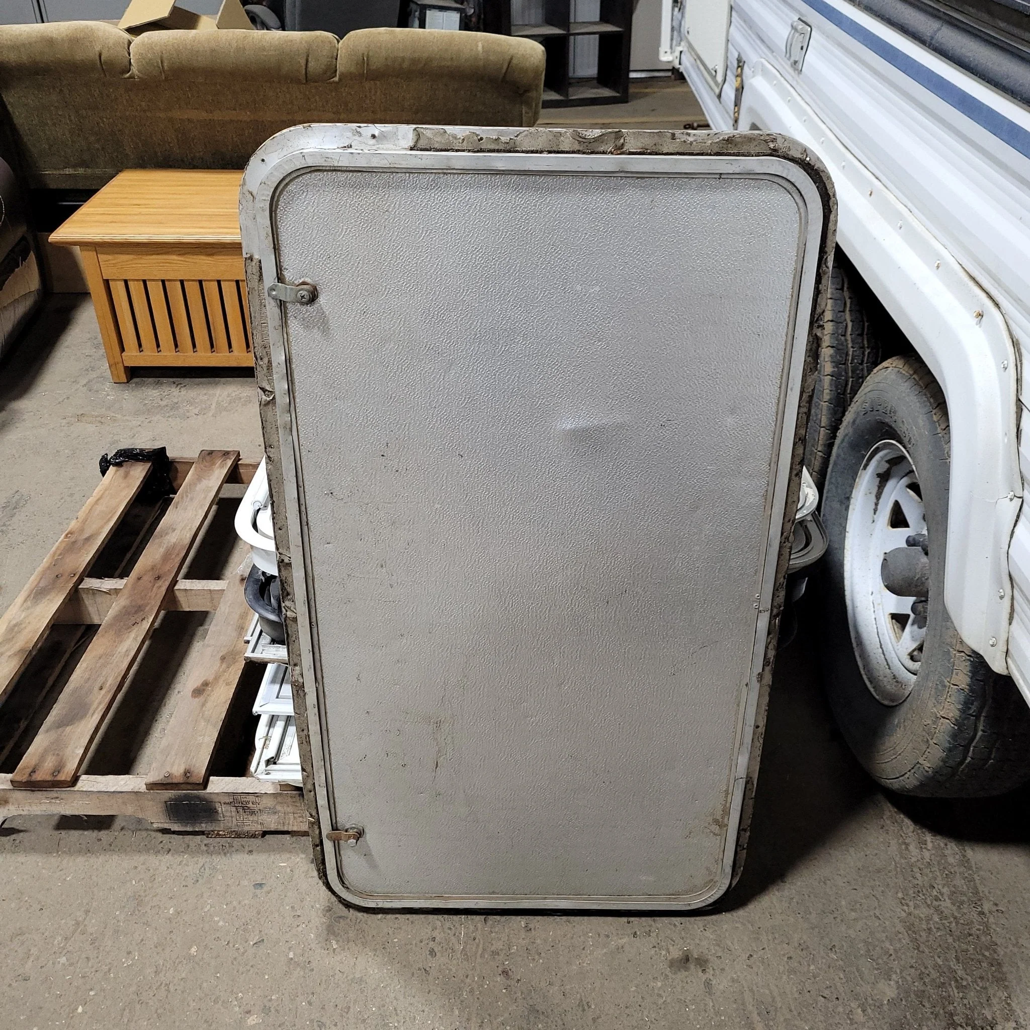 Used RV Radius Battery / Propane Cargo Door 39 3/4 X 29 3/4 X 3/4"D - Image 2