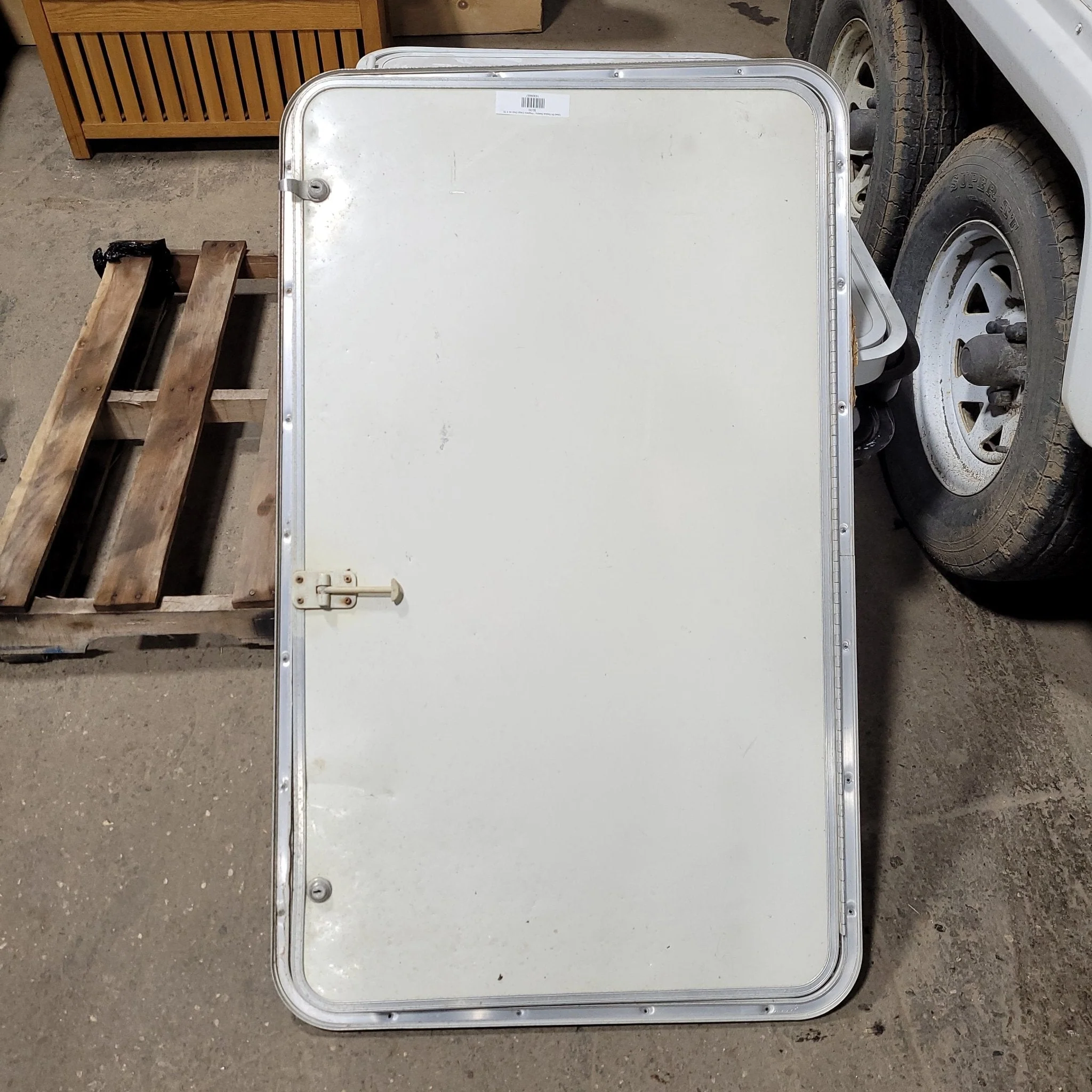 Used RV Radius Battery / Propane Cargo Door 44 X 26 X 1 1/2" D - Image 2