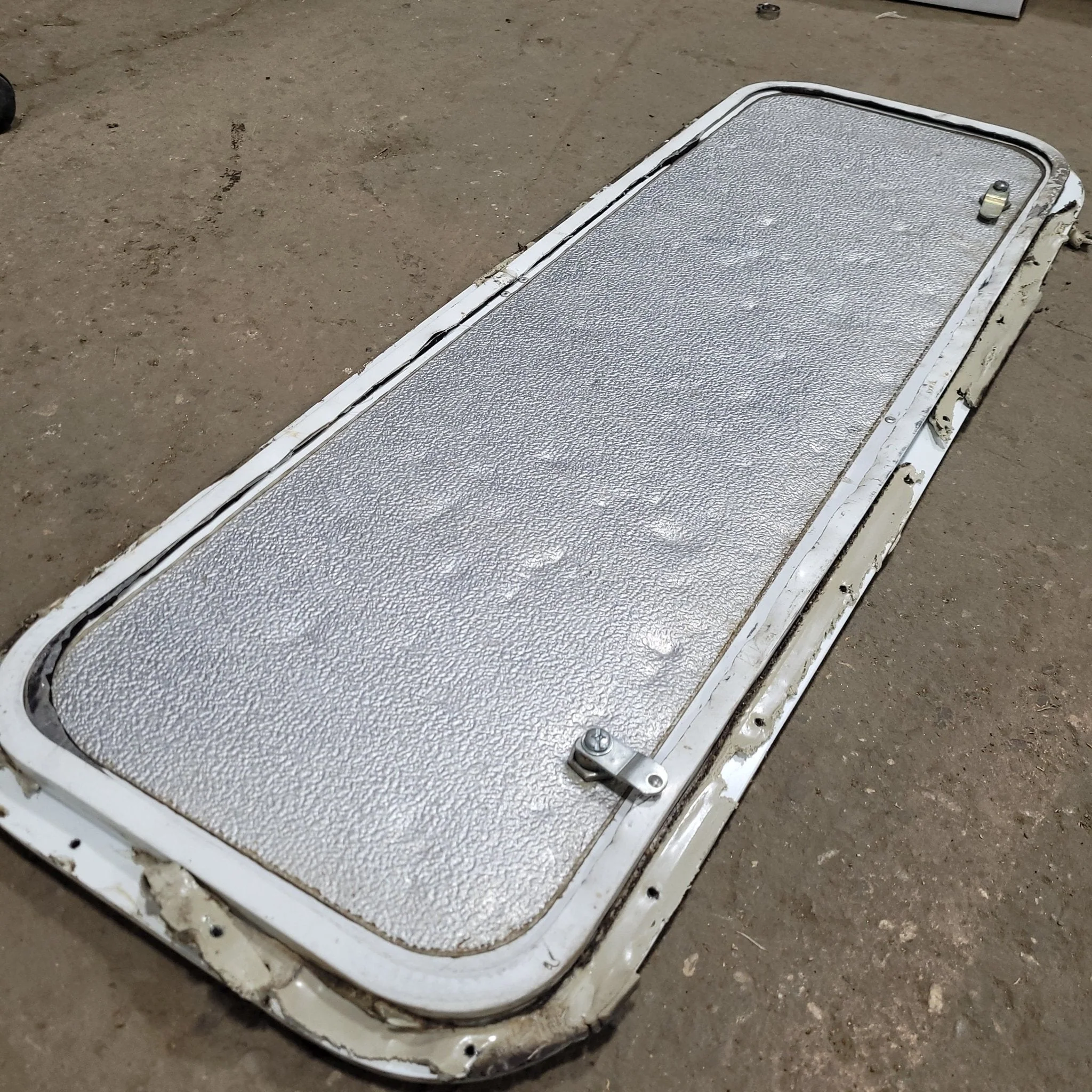 Used RV Radius Cargo / compartment Door 12" x 35 3/4" - Image 3