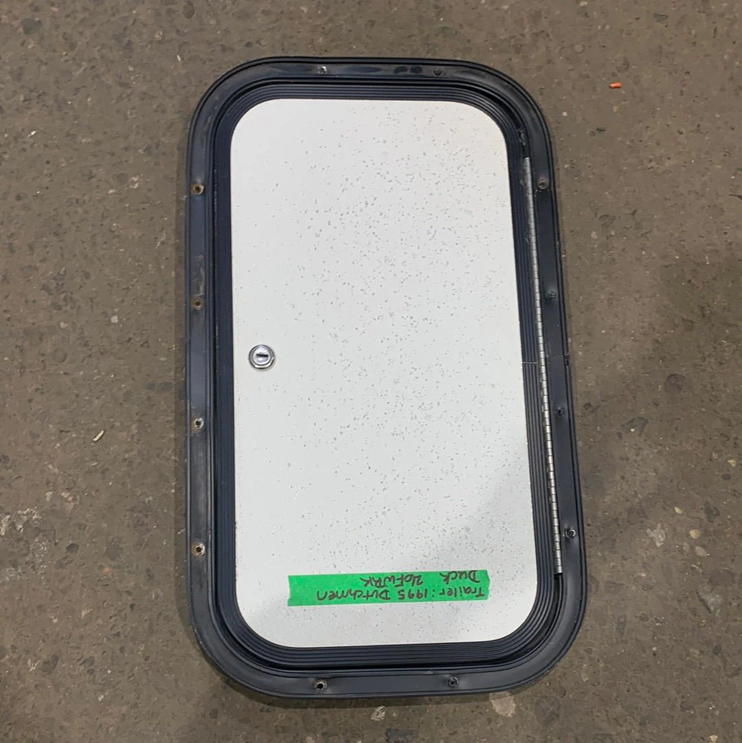 Used RV Radius Cargo / compartment Door 19 3/4 x 10 3/4 x 1/2" D